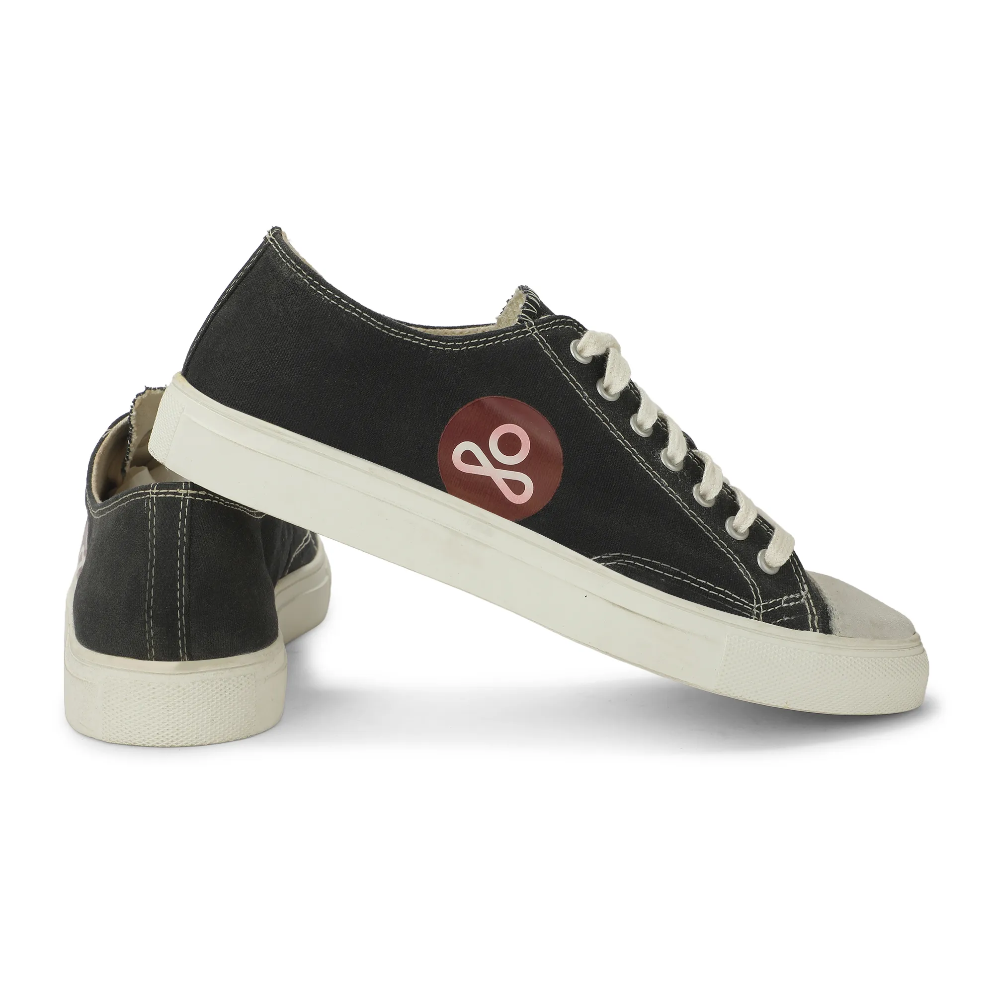 A SKATING MONK Canvas Black Ladies Shoes - Thumbnail 10