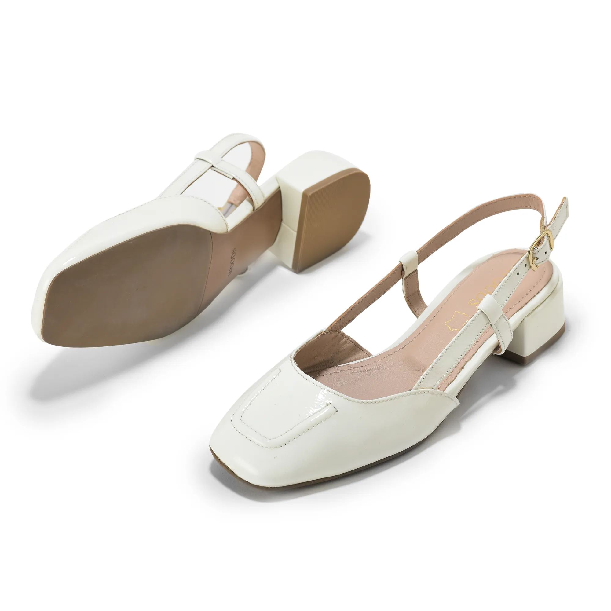 Versatile White Heel Sandals for Ladies - Thumbnail 4
