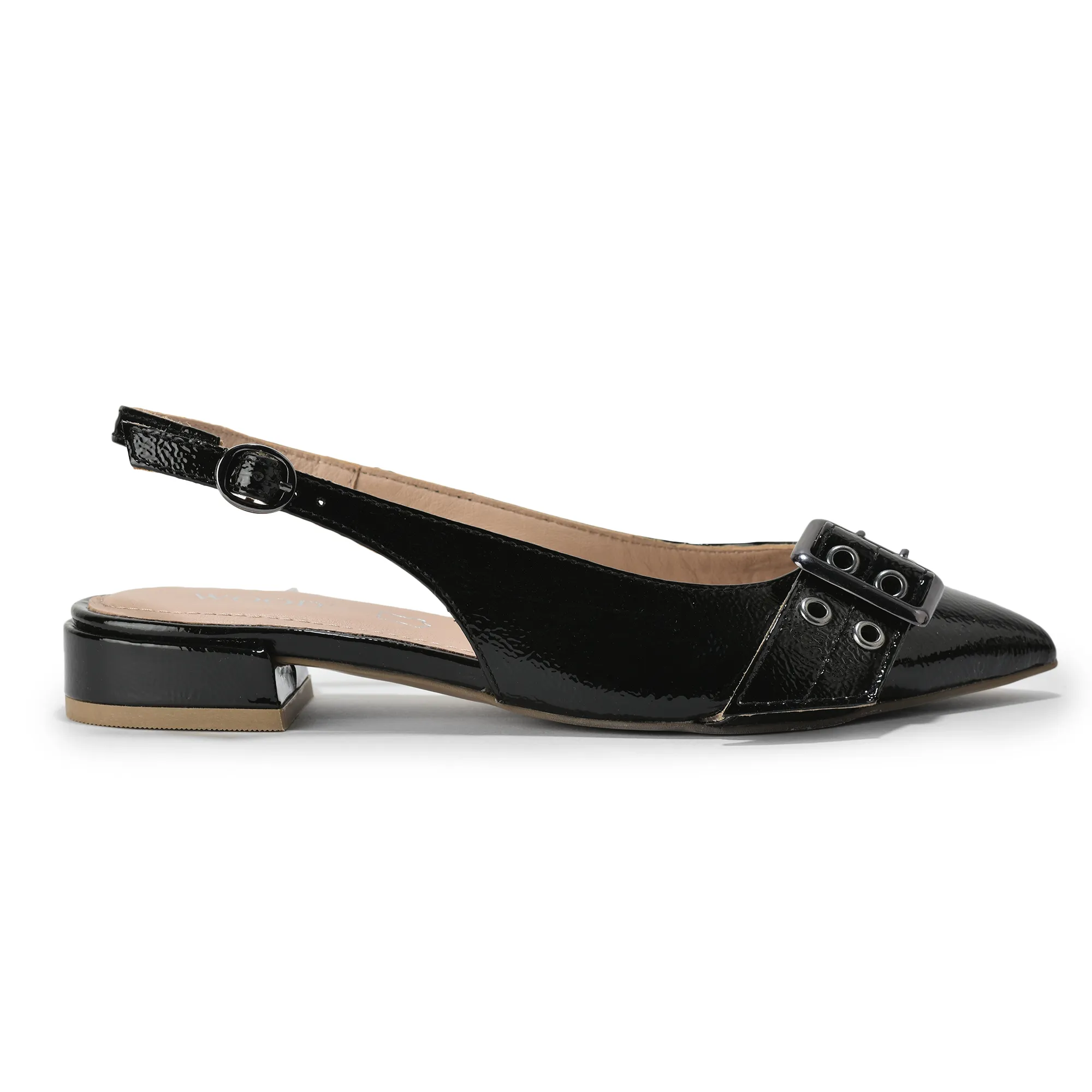 woodland-black-slingback-ladies-heel-sandals