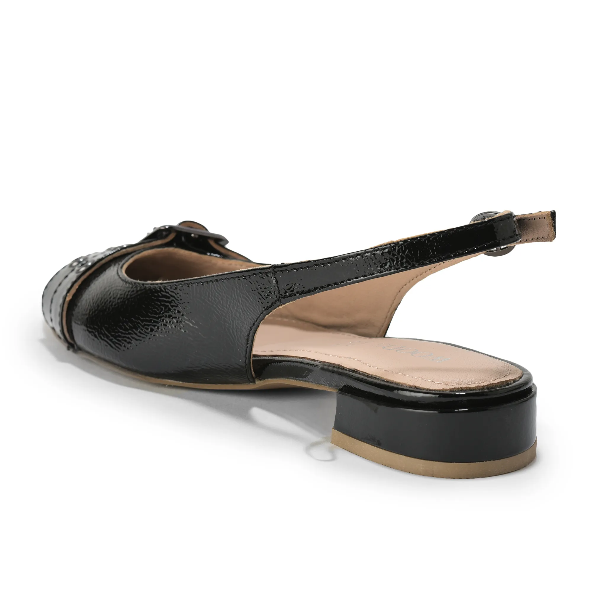 Woodland Black Slingback Ladies Heel Sandals  - Thumbnail 5