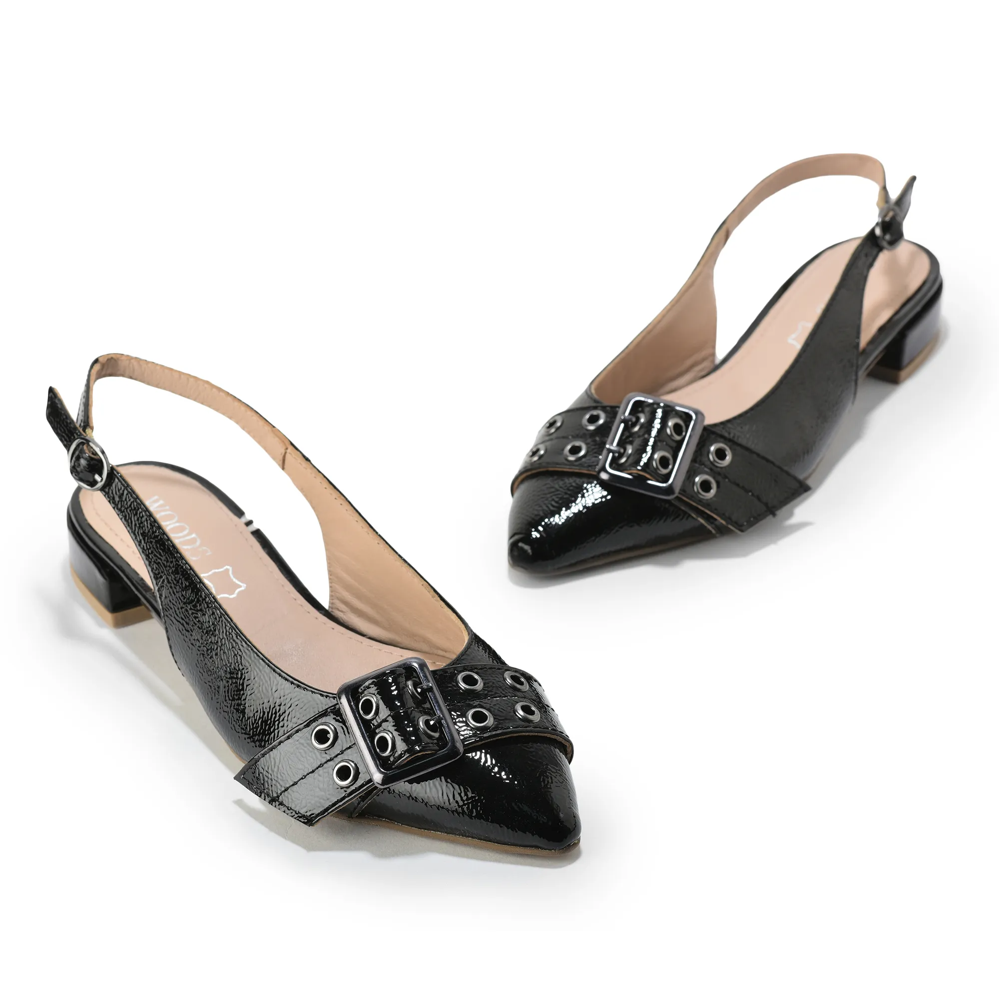 Woodland Black Slingback Ladies Heel Sandals  - Thumbnail 9