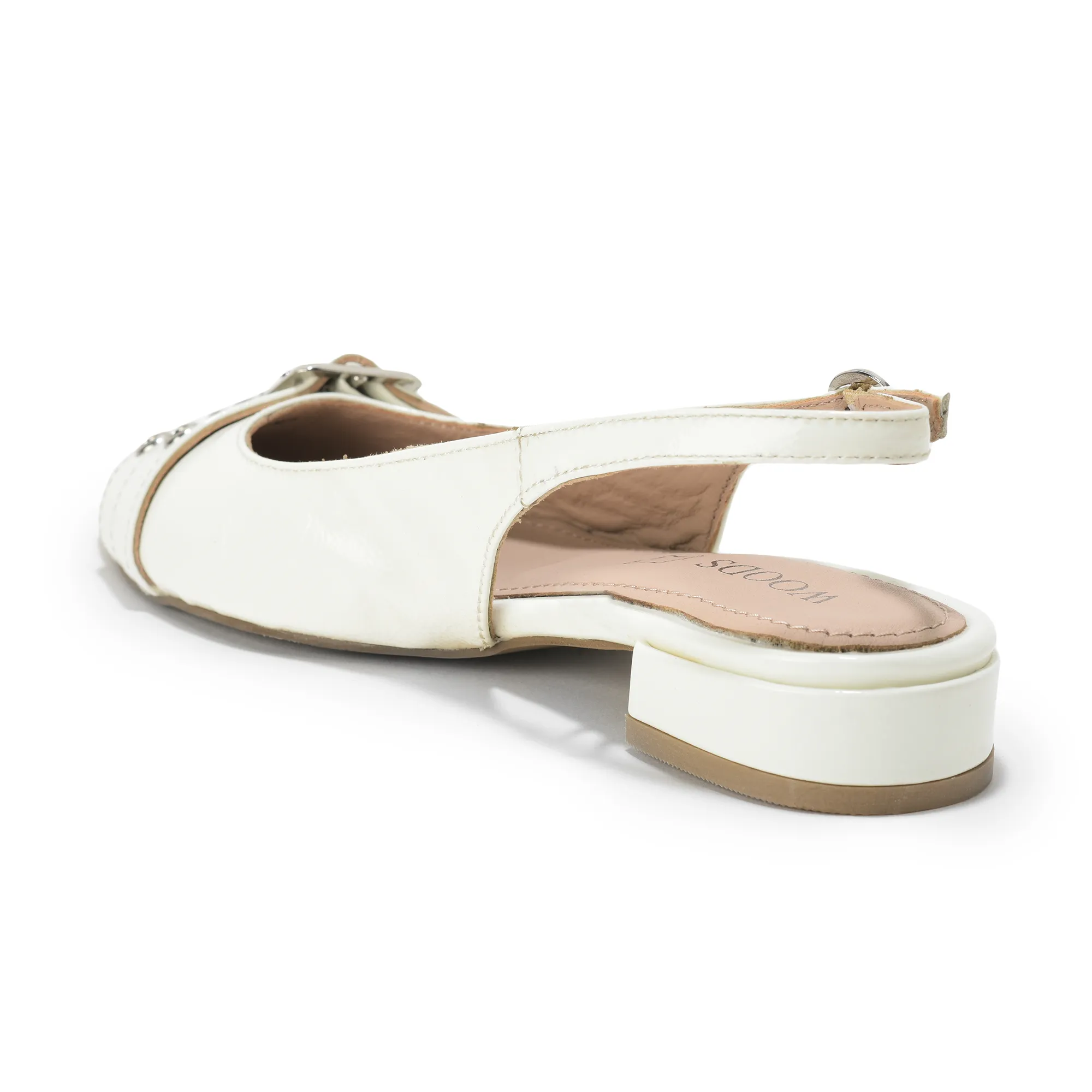 Woodland White Slingback Ladies Heel Sandals  - Thumbnail 5