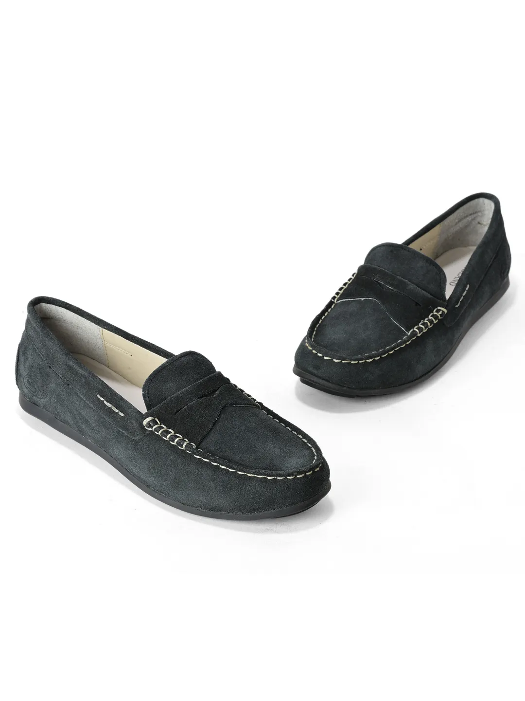 BLACK loafers for women - Thumbnail 3