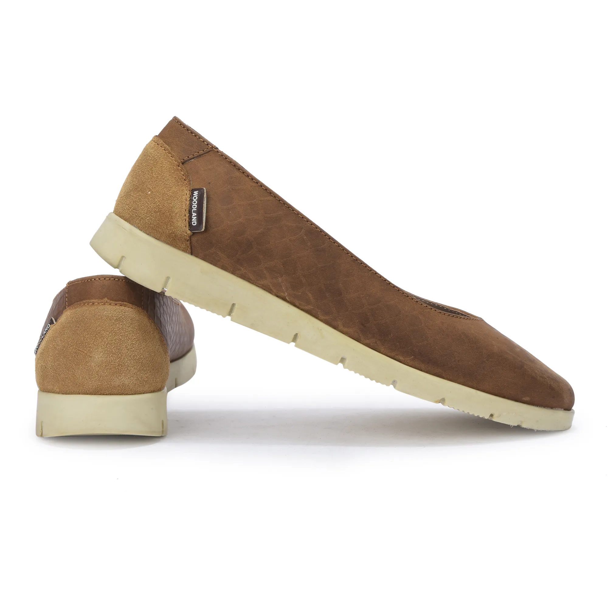 Women Camel Everyday Nubuk Ballet Flats - Thumbnail 10