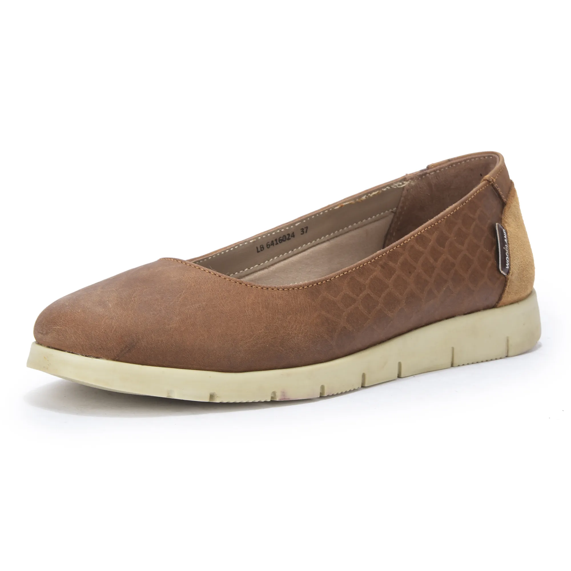 Women Camel Everyday Nubuk Ballet Flats - Thumbnail 11