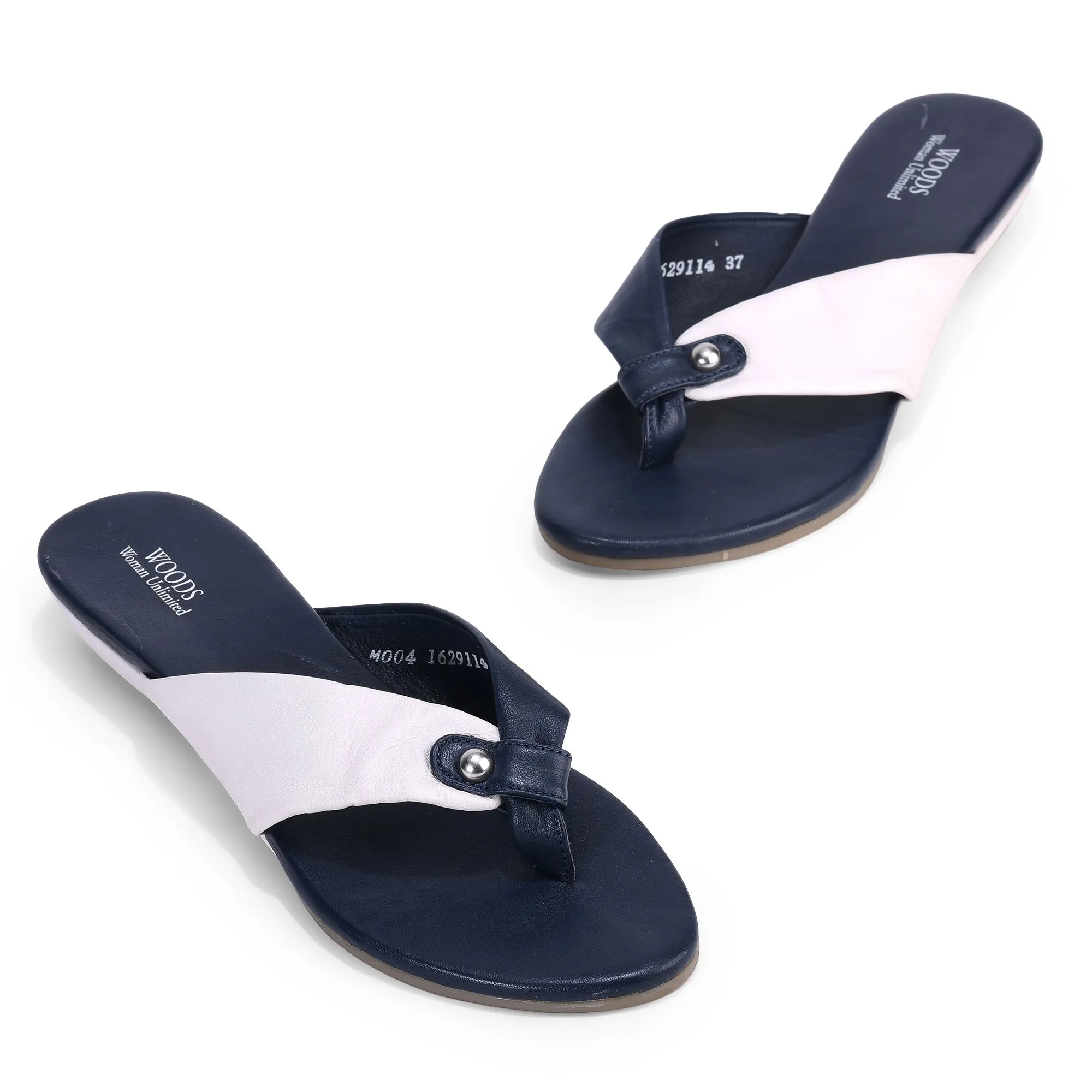 Blue slipper sandal for women - Thumbnail 2
