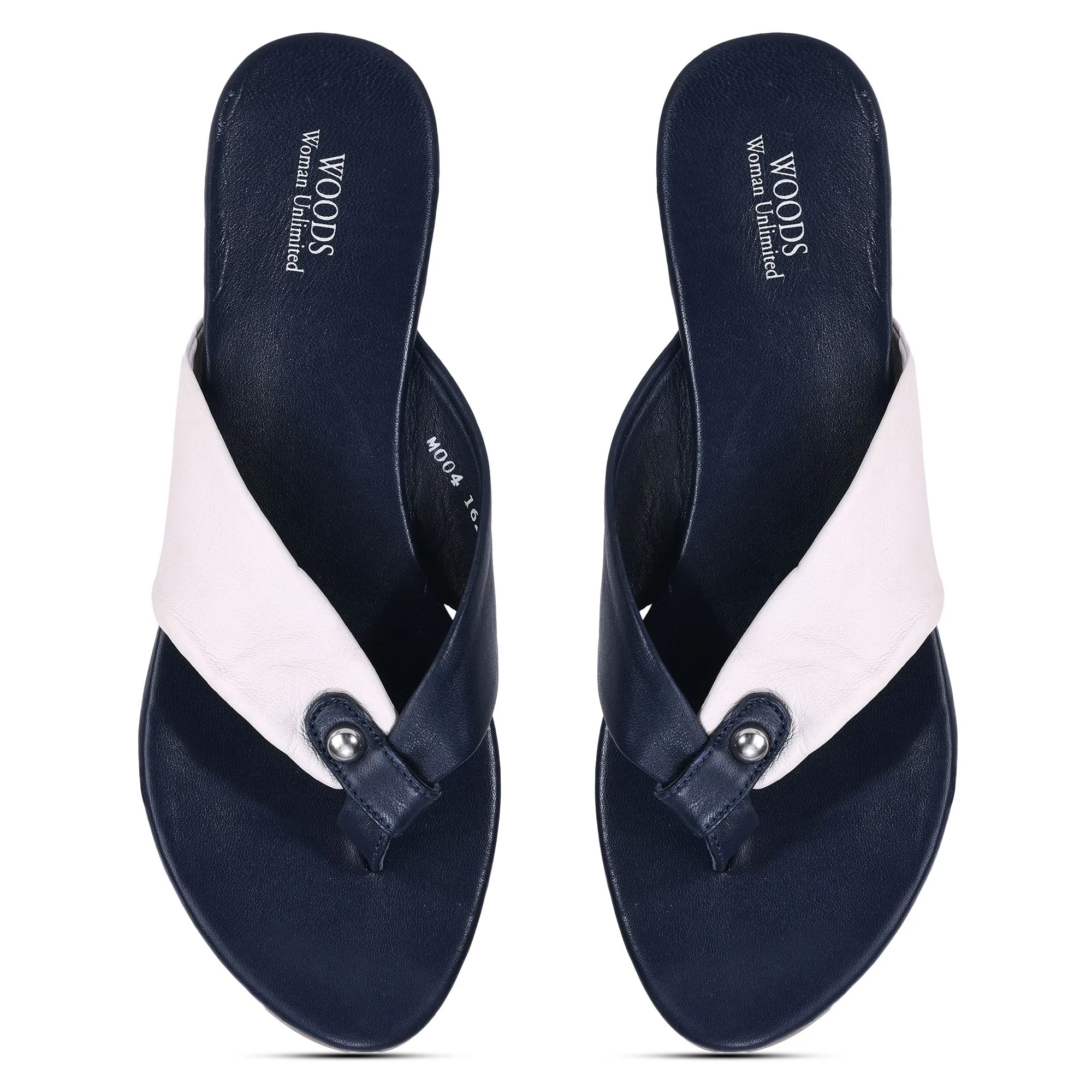 Blue slipper sandal for women - Thumbnail 3