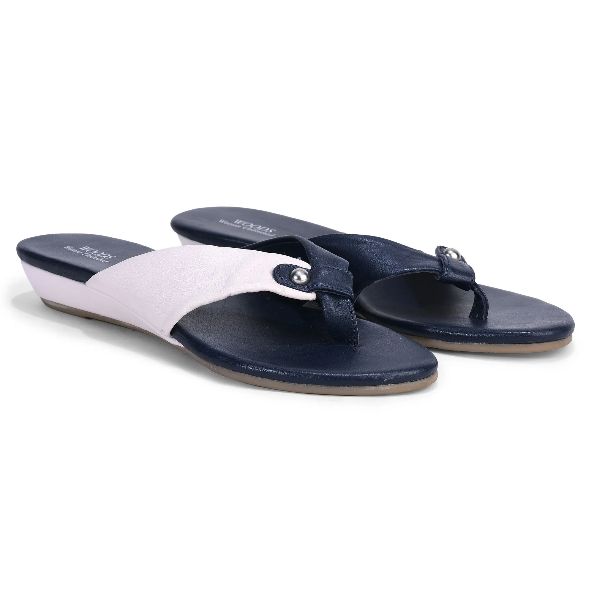 Blue slipper sandal for women - Thumbnail 6