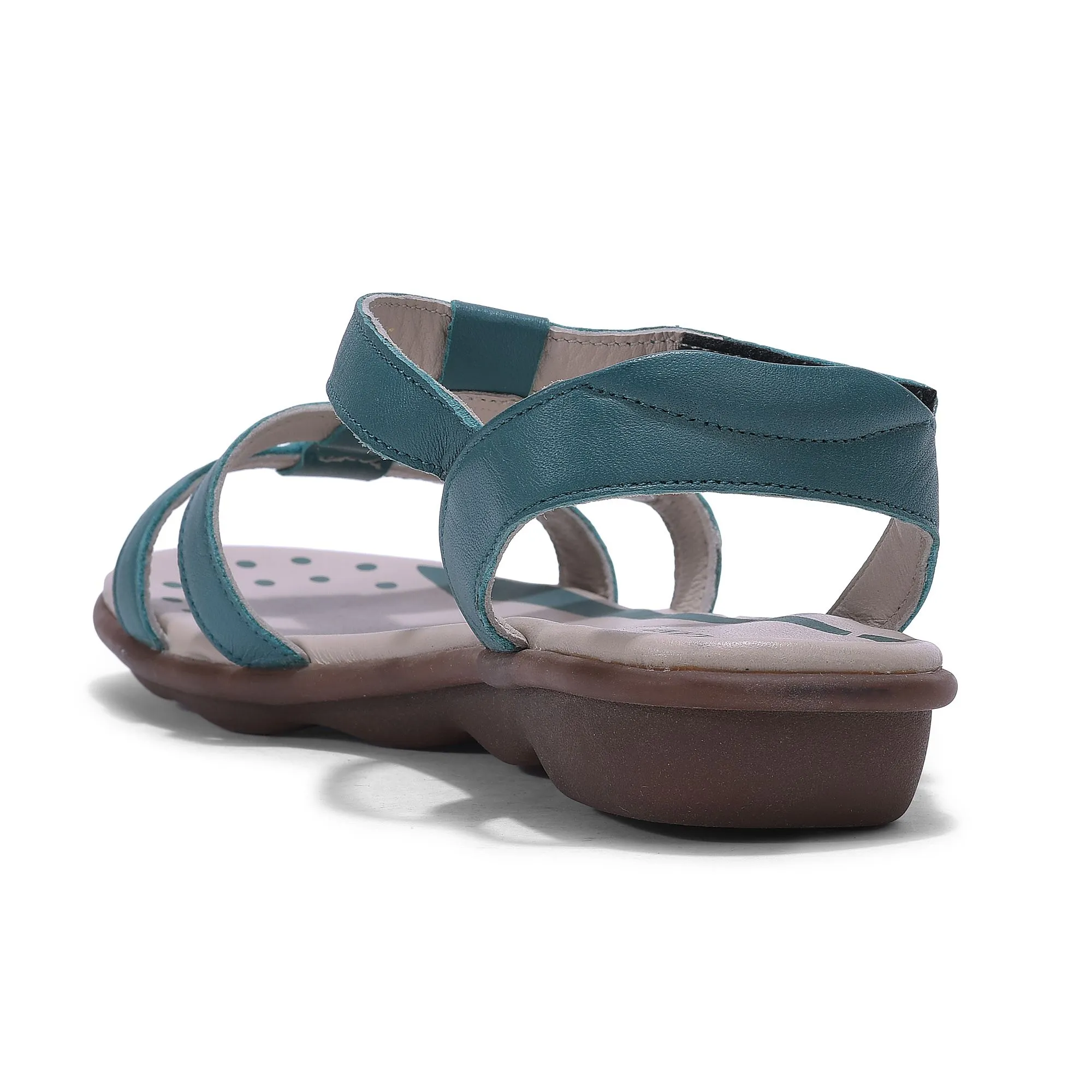Turquoise sandals for women - Thumbnail 5