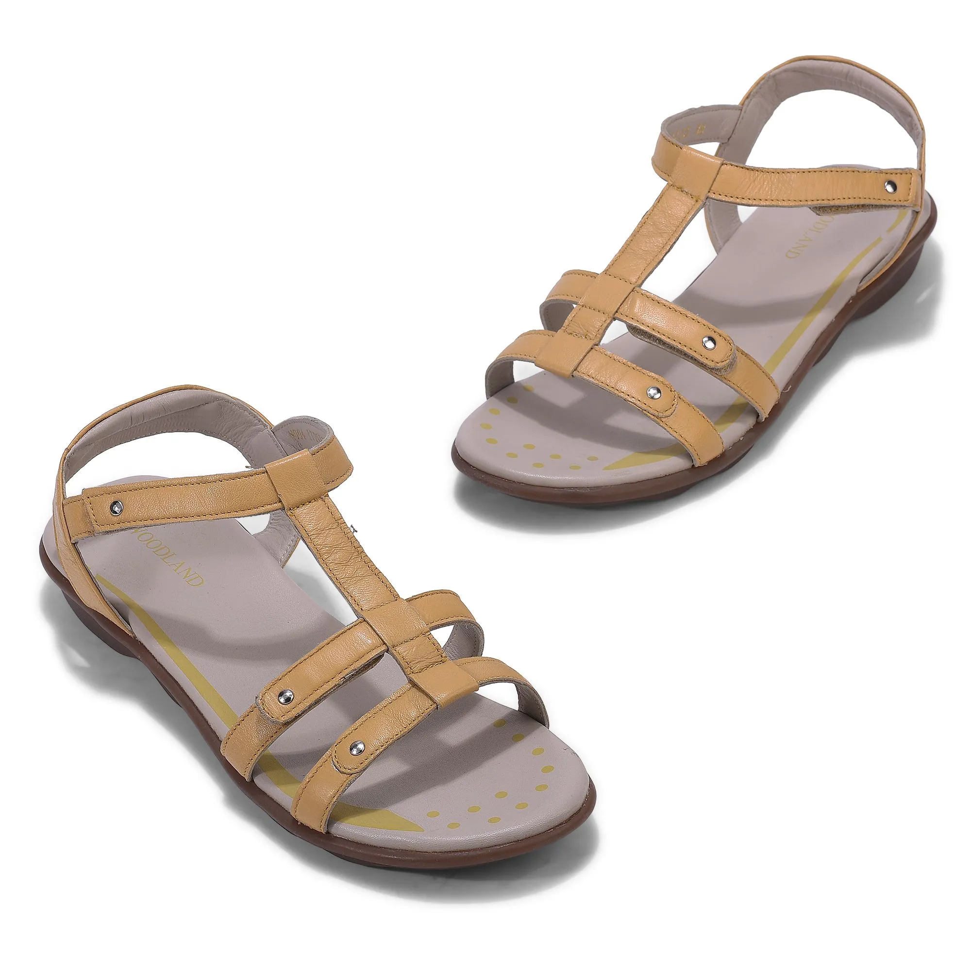 Yellow sandals for women - Thumbnail 2