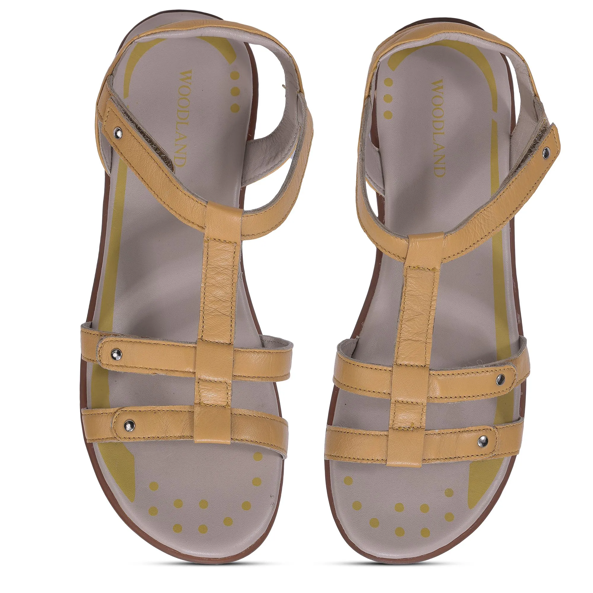 Yellow sandals for women - Thumbnail 3