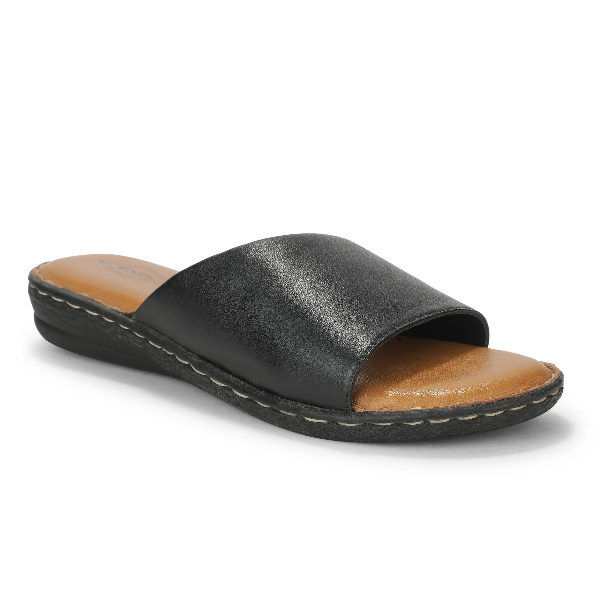 Black Elite Slippers For Ladies - Thumbnail 3