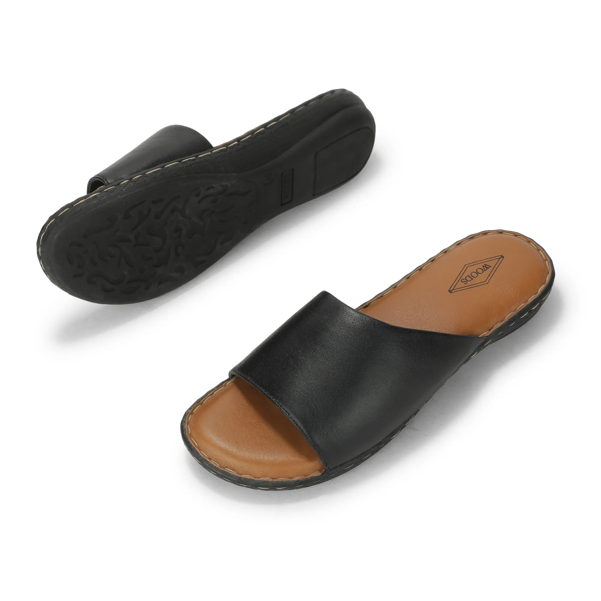 Black Elite Slippers For Ladies - Thumbnail 6