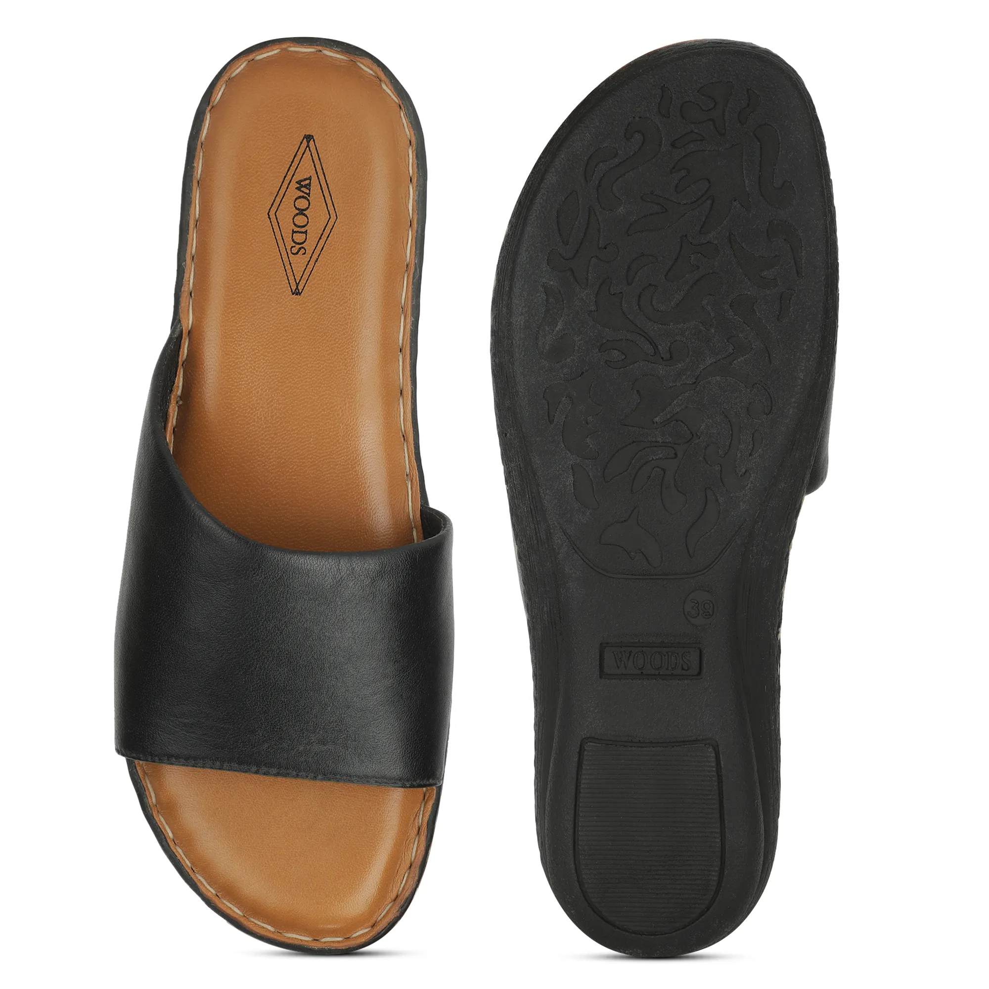 Black Elite Slippers For Ladies - Thumbnail 9