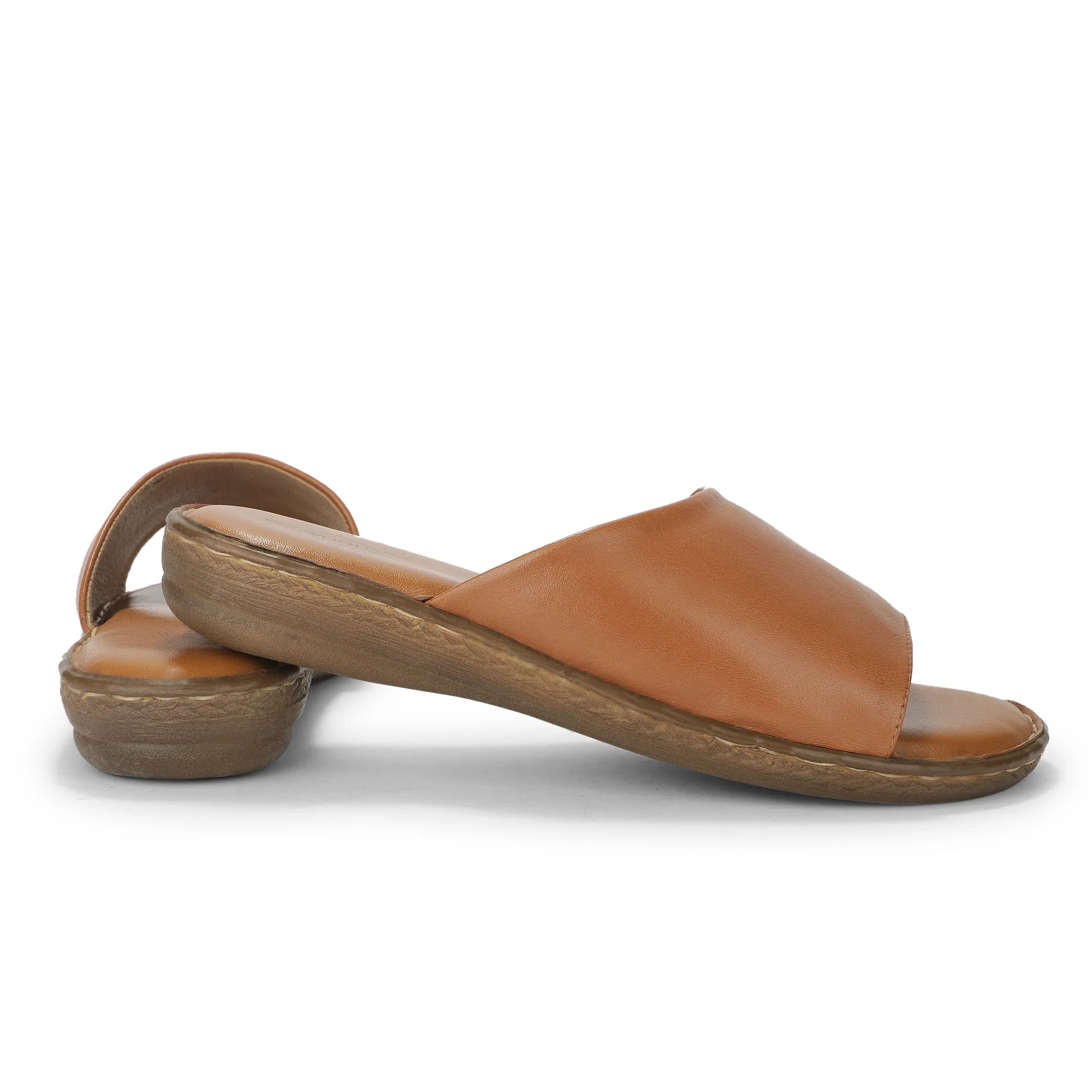 Tan Elite Slippers For Ladies - Thumbnail 10