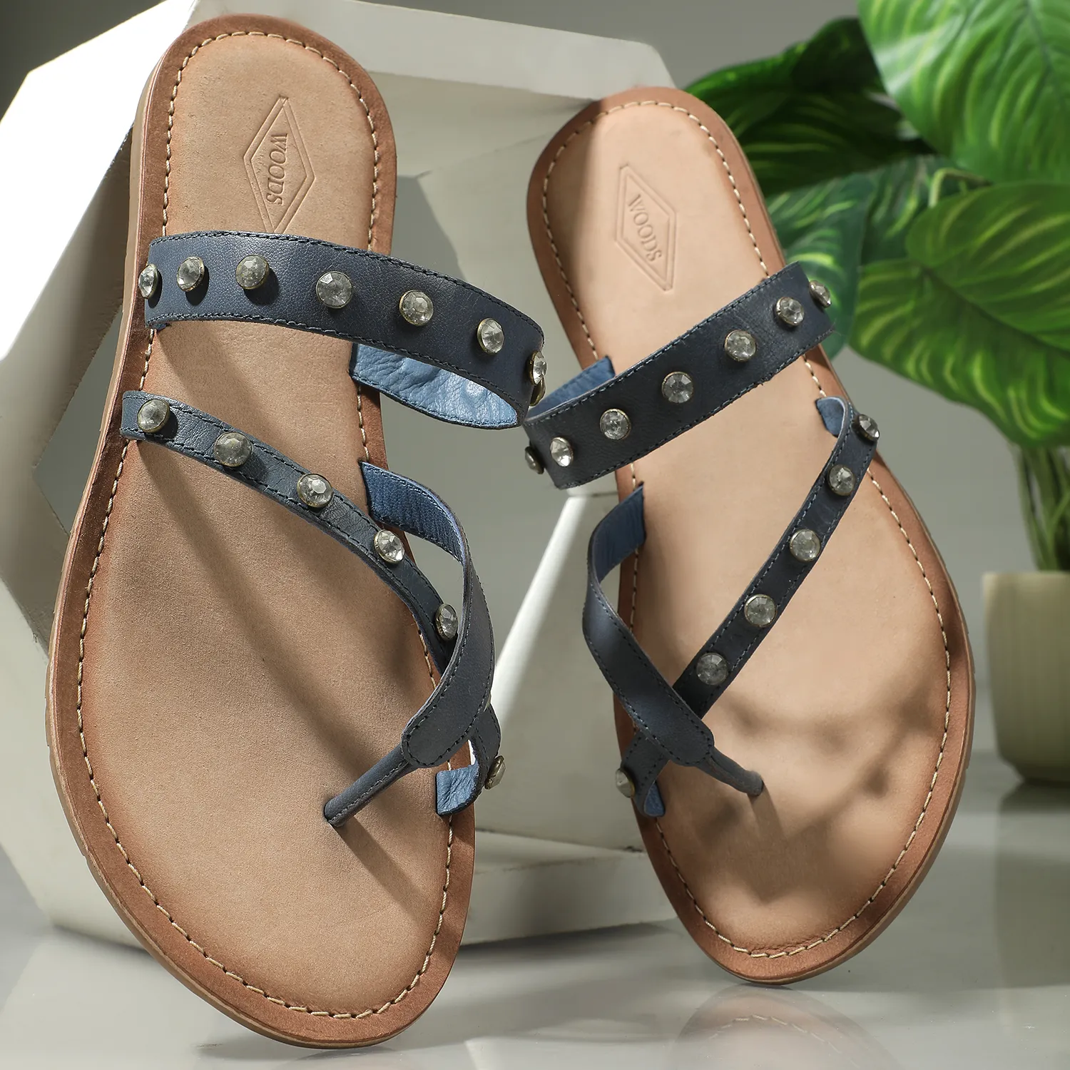 woods-blue-ladies-slippres-with-unique-strap