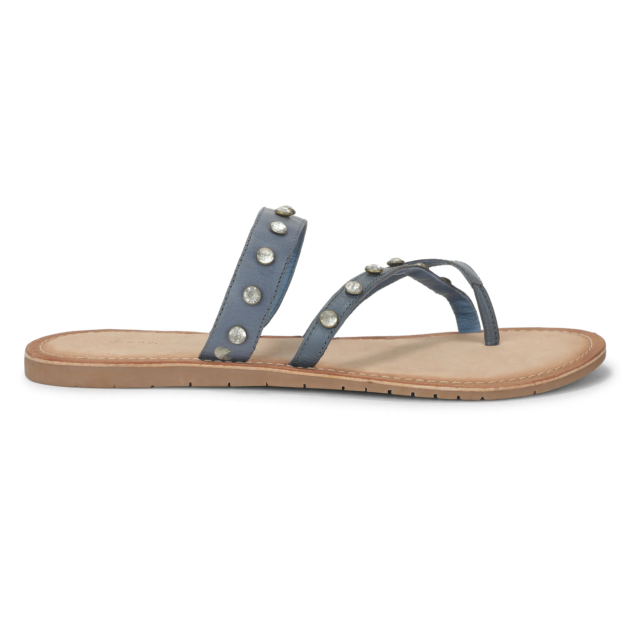 Woods Blue Ladies Slippres With Unique Strap - Thumbnail 2