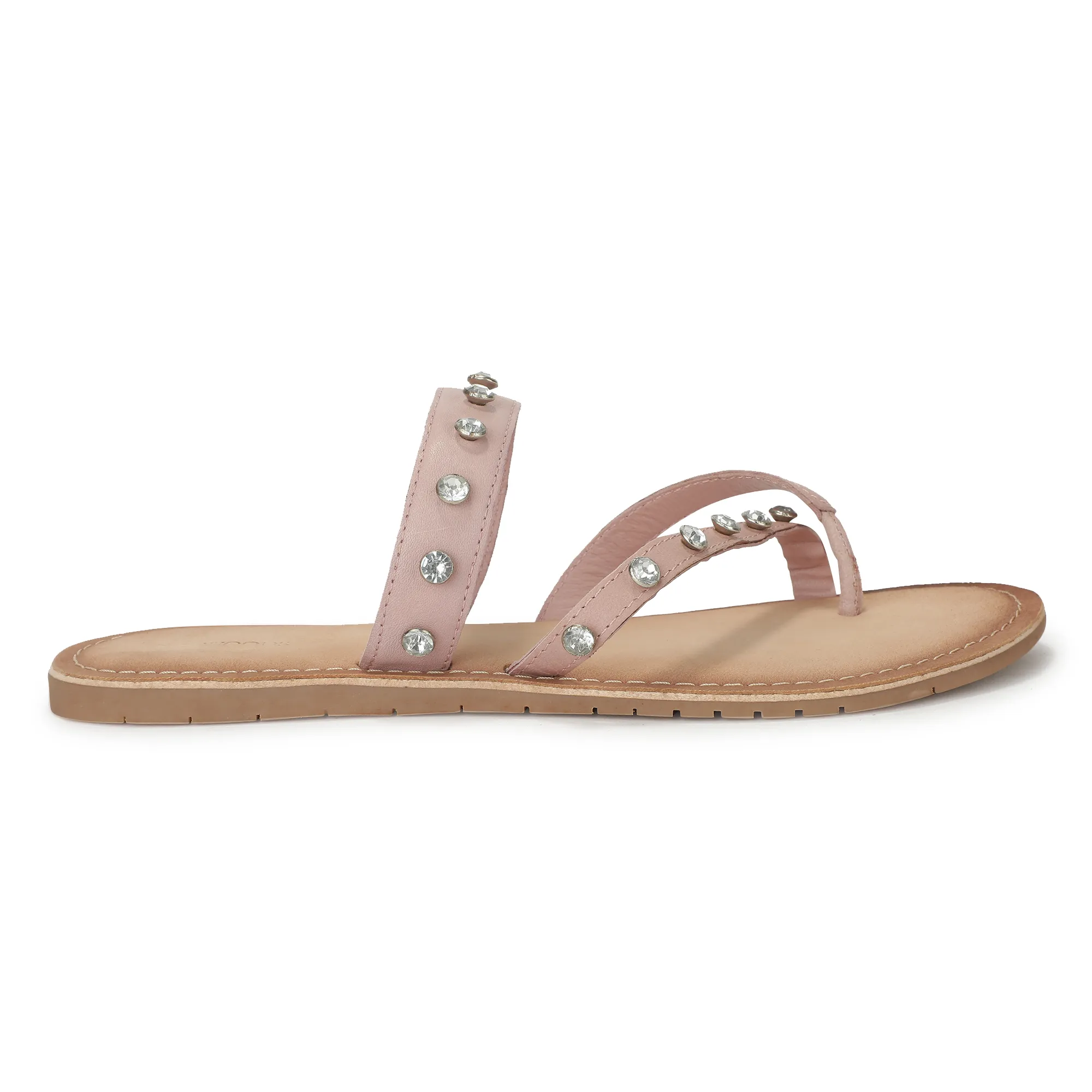 Woods Pink Ladies Slippres With Unique Strap - Thumbnail 2