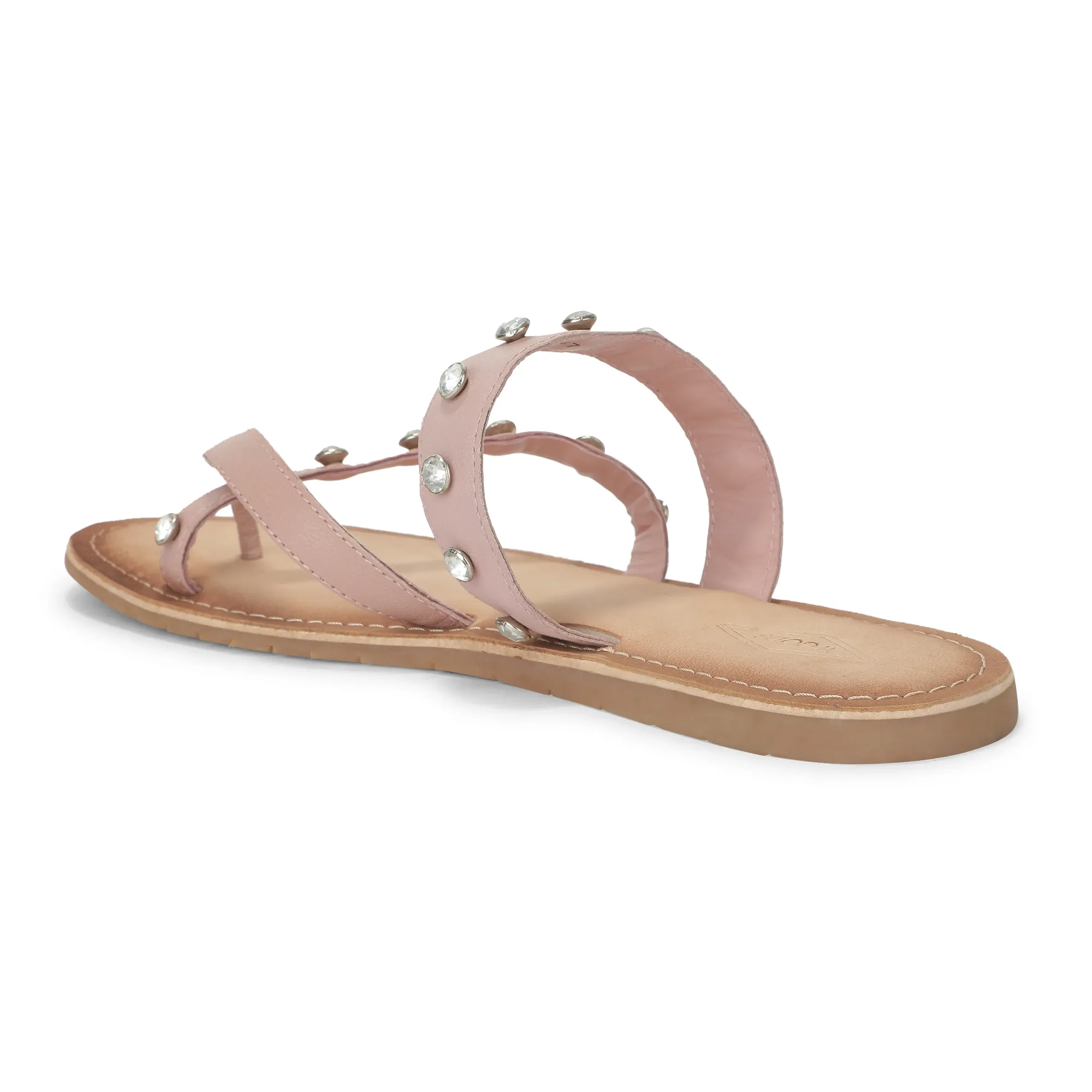 Woods Pink Ladies Slippres With Unique Strap - Thumbnail 7