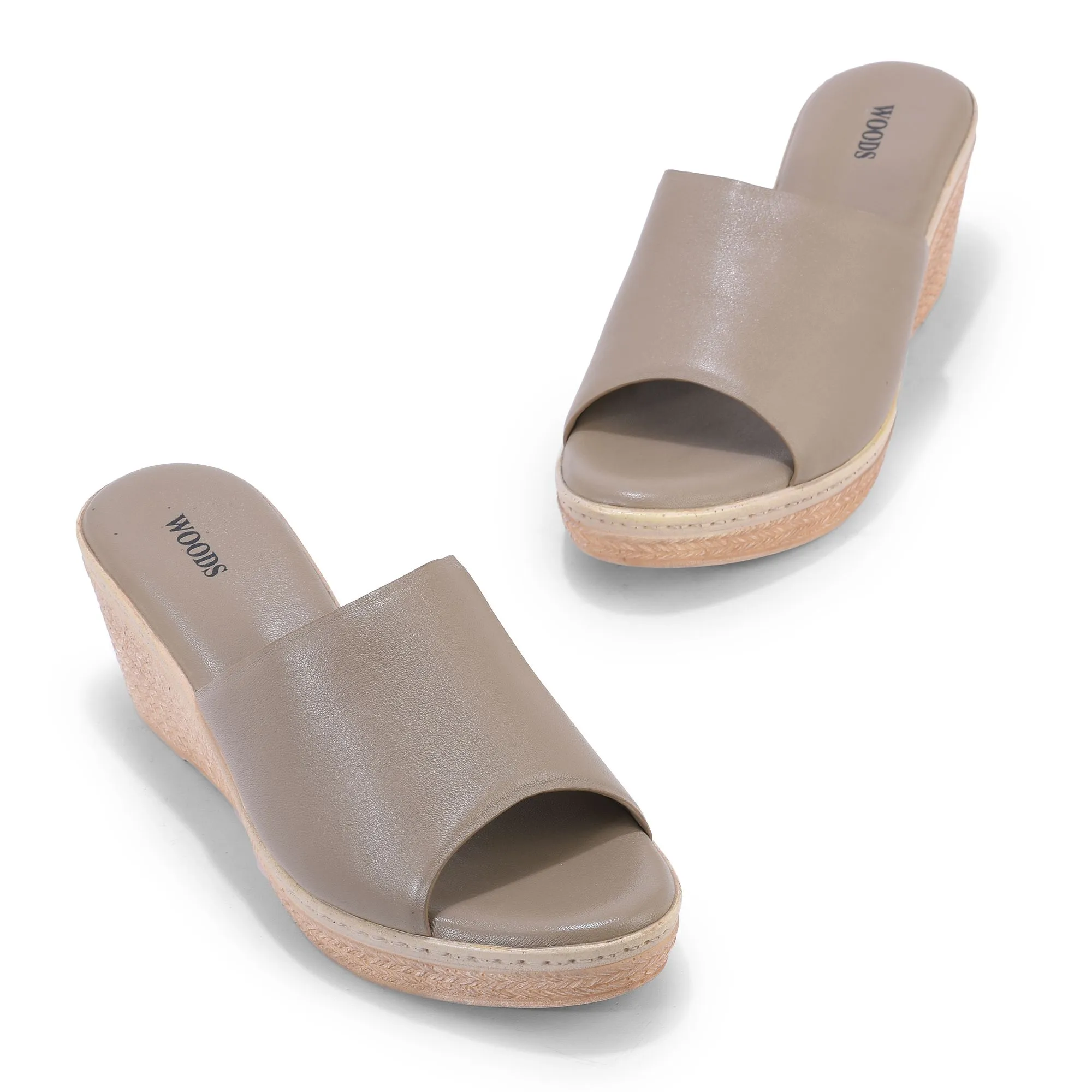 BEIGE peep-toes slippers - Thumbnail 2