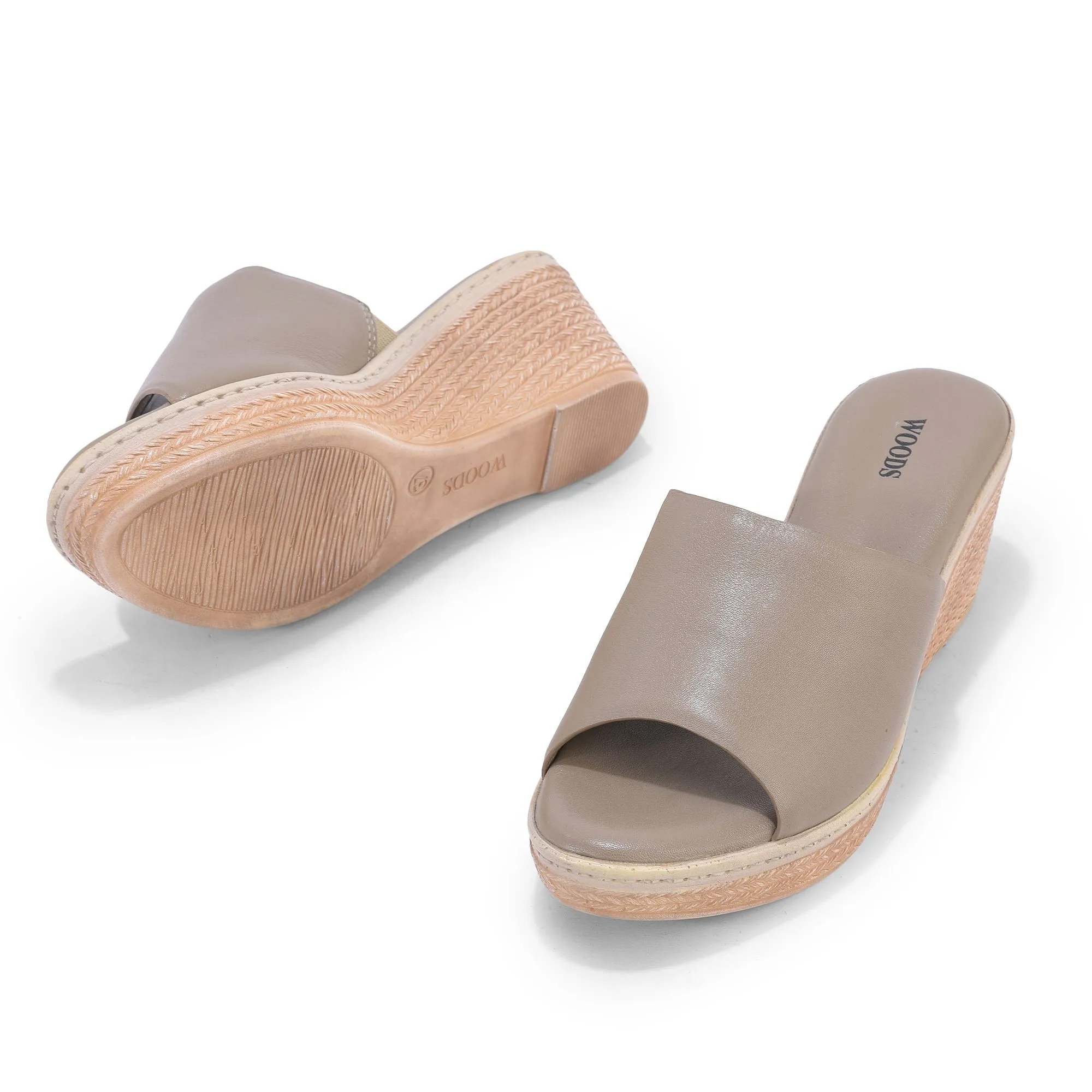 BEIGE peep-toes slippers - Thumbnail 4