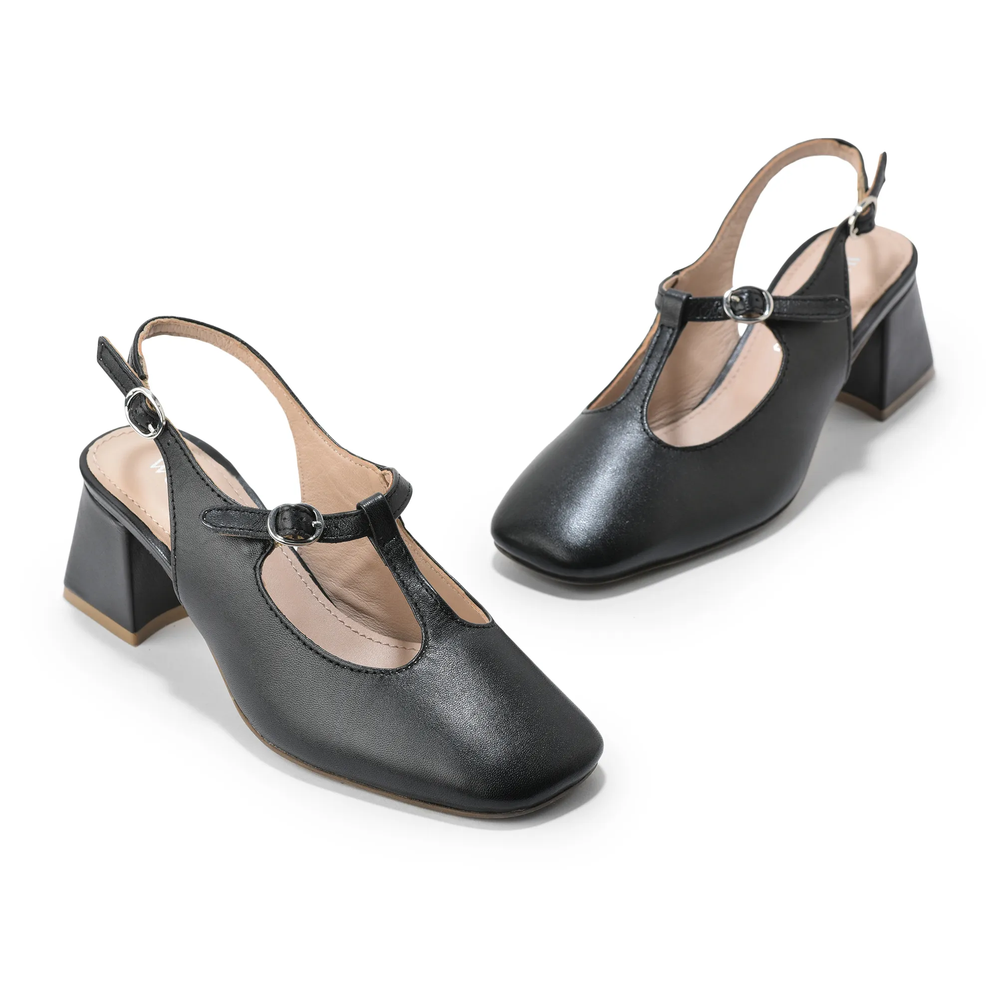 Woodland Black Softy Ladies Heel Sandals - Thumbnail 9