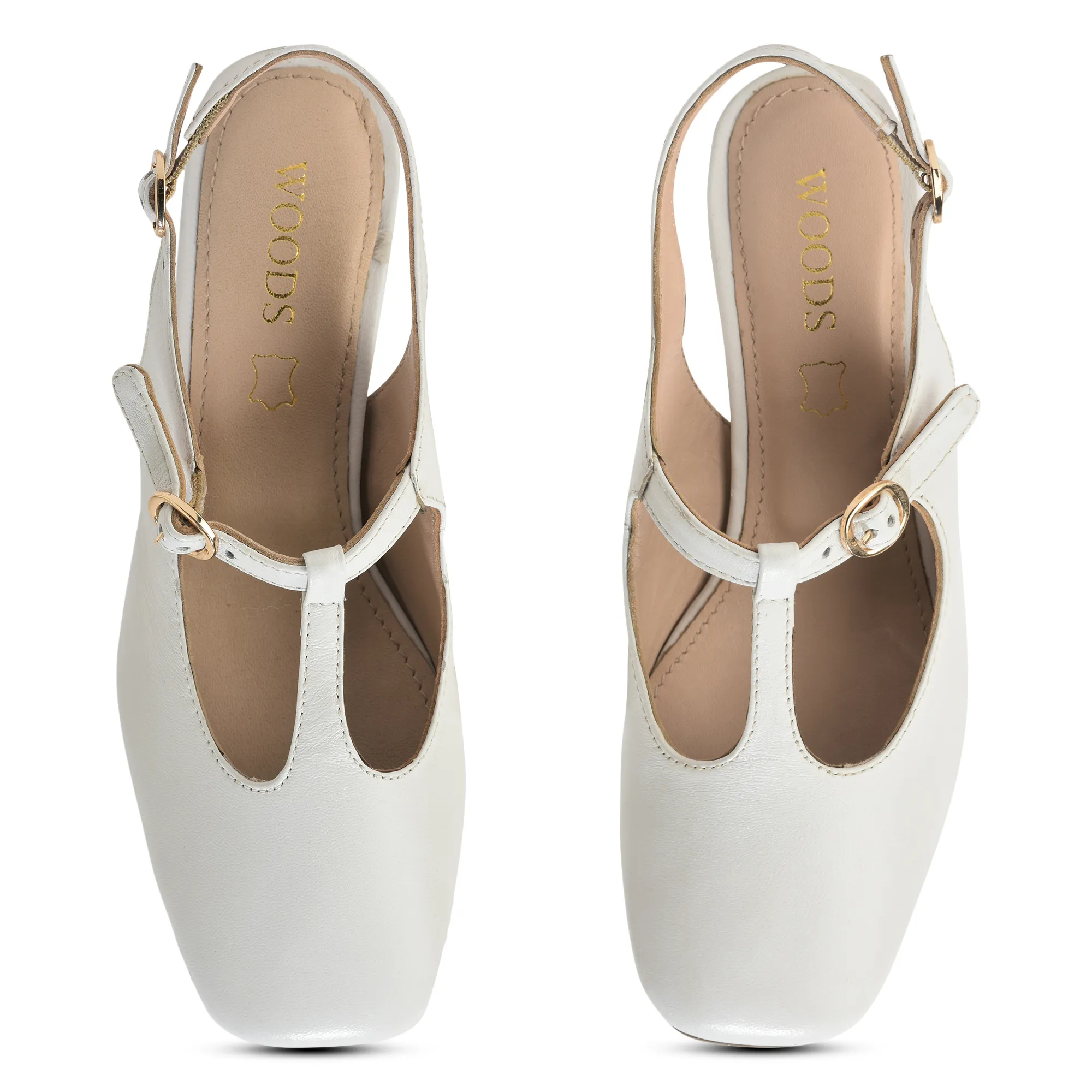 Woodland White Softy Ladies Heel Sandals  - Thumbnail 2