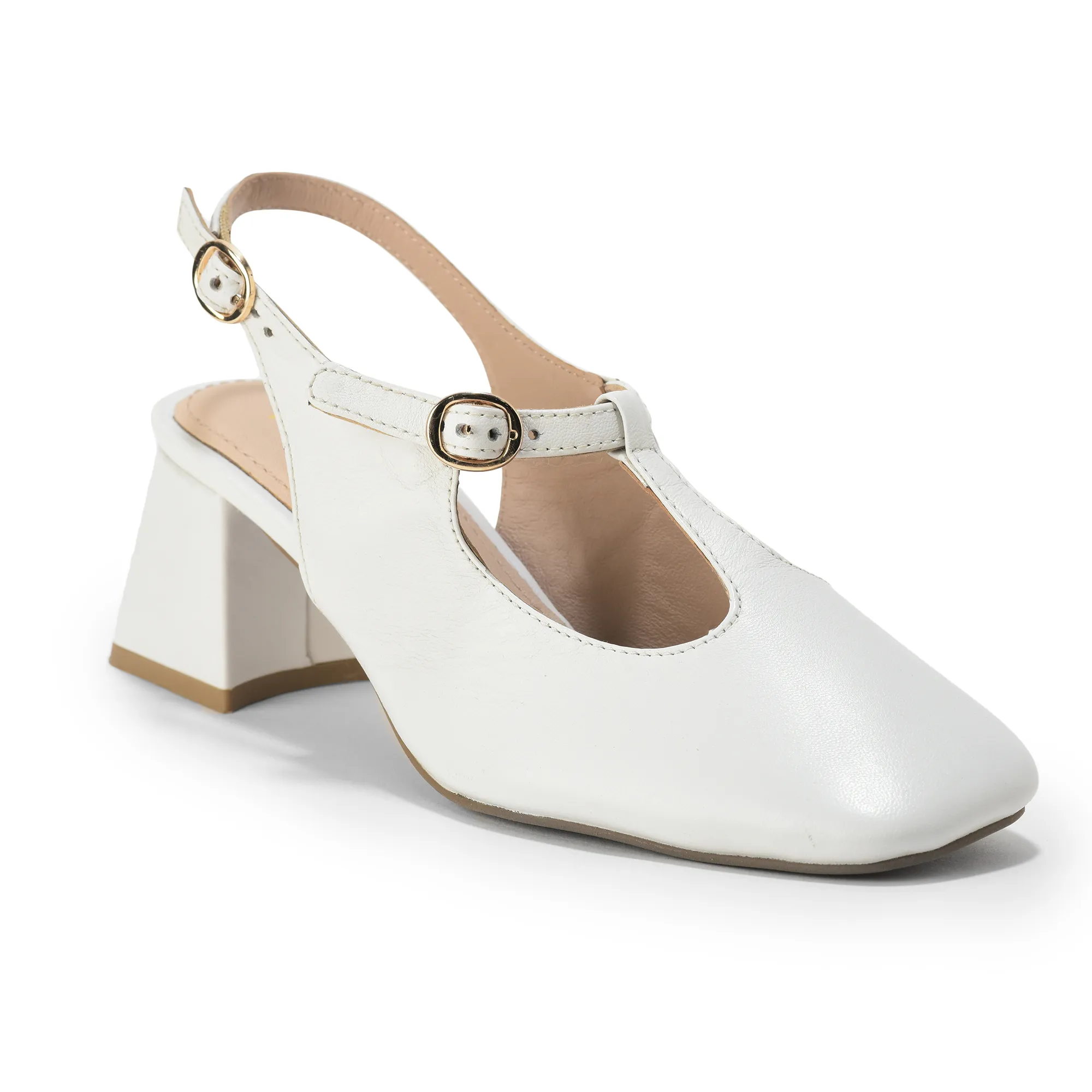 Woodland White Softy Ladies Heel Sandals  - Thumbnail 8
