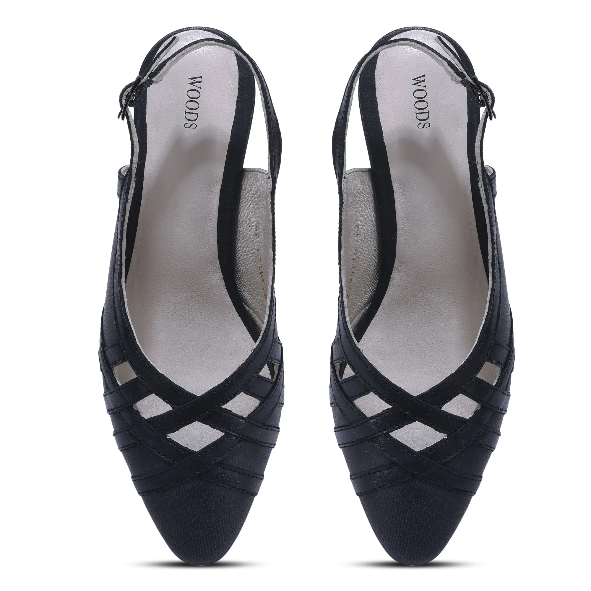 Black sling back strap sandals - Thumbnail 3