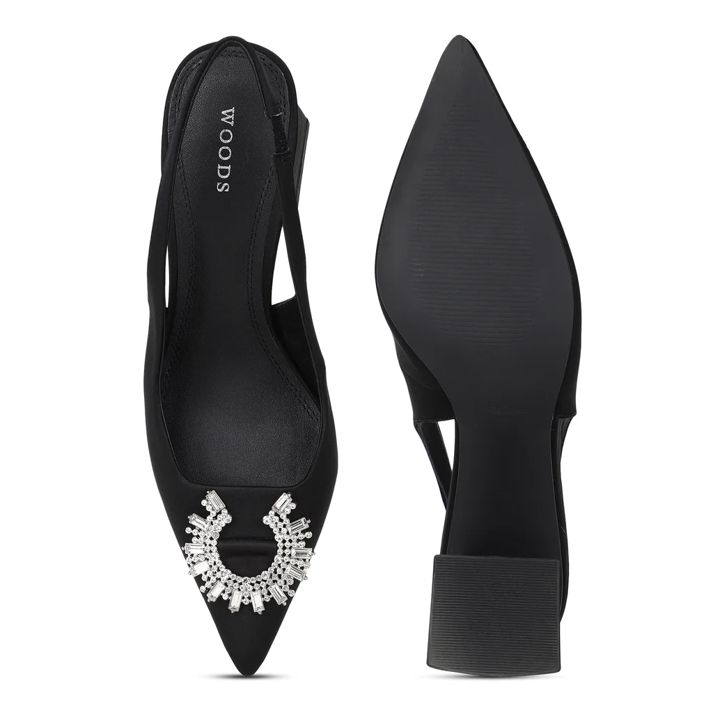 Woods Women’s Black Satin Sunburst Luxe Sandals - Thumbnail 4