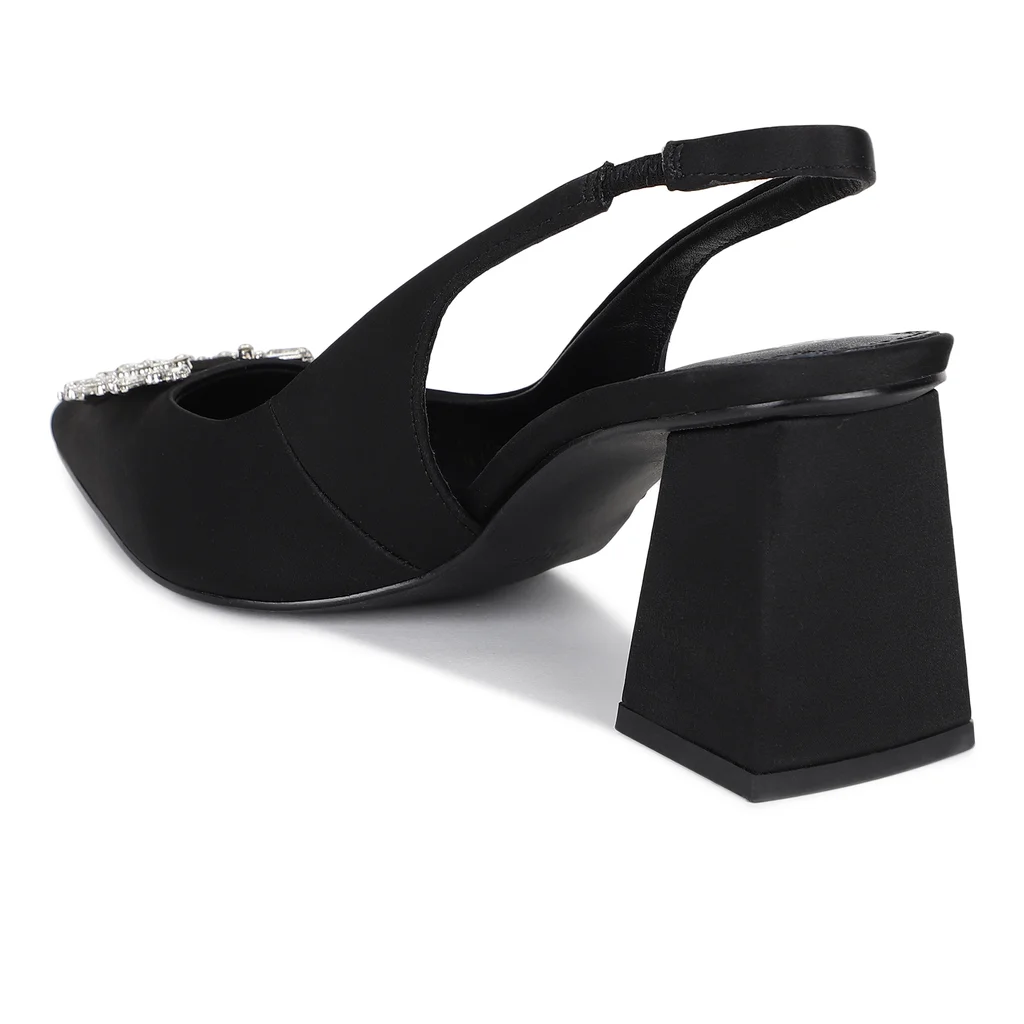 Woods Women’s Black Satin Sunburst Luxe Sandals - Thumbnail 5