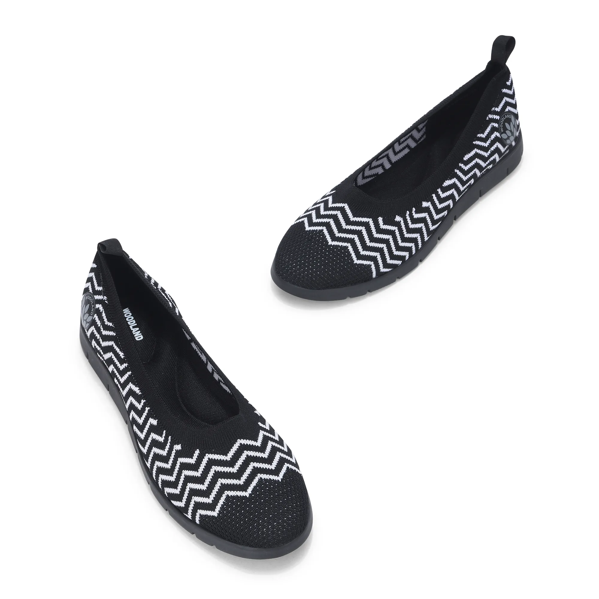 Women Black Zig-Zag Knit Bally - Thumbnail 2