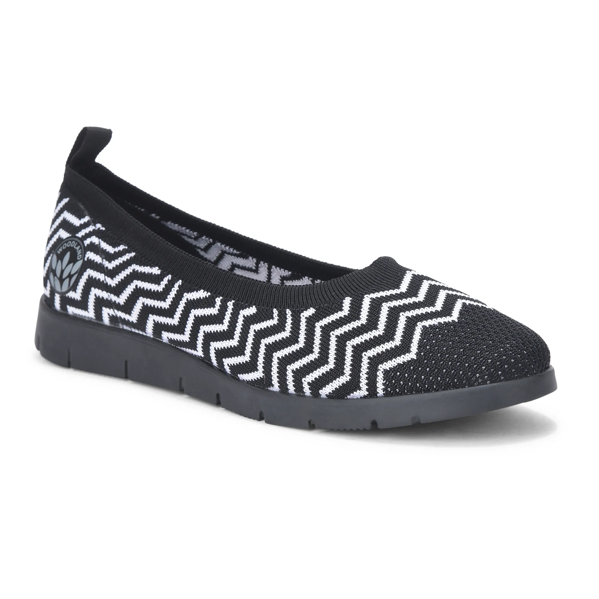 Women Black Zig-Zag Knit Bally - Thumbnail 3