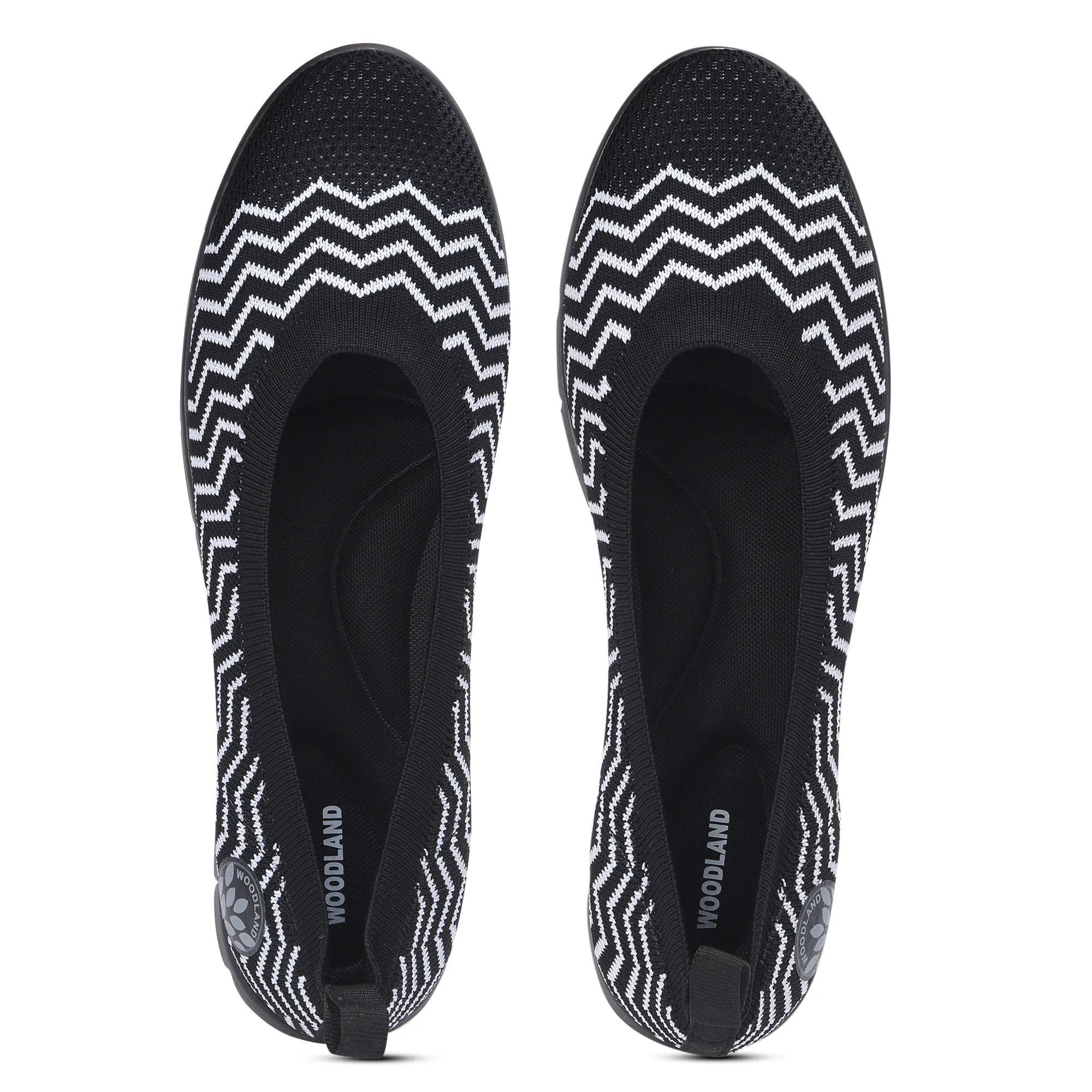 Women Black Zig-Zag Knit Bally - Thumbnail 4