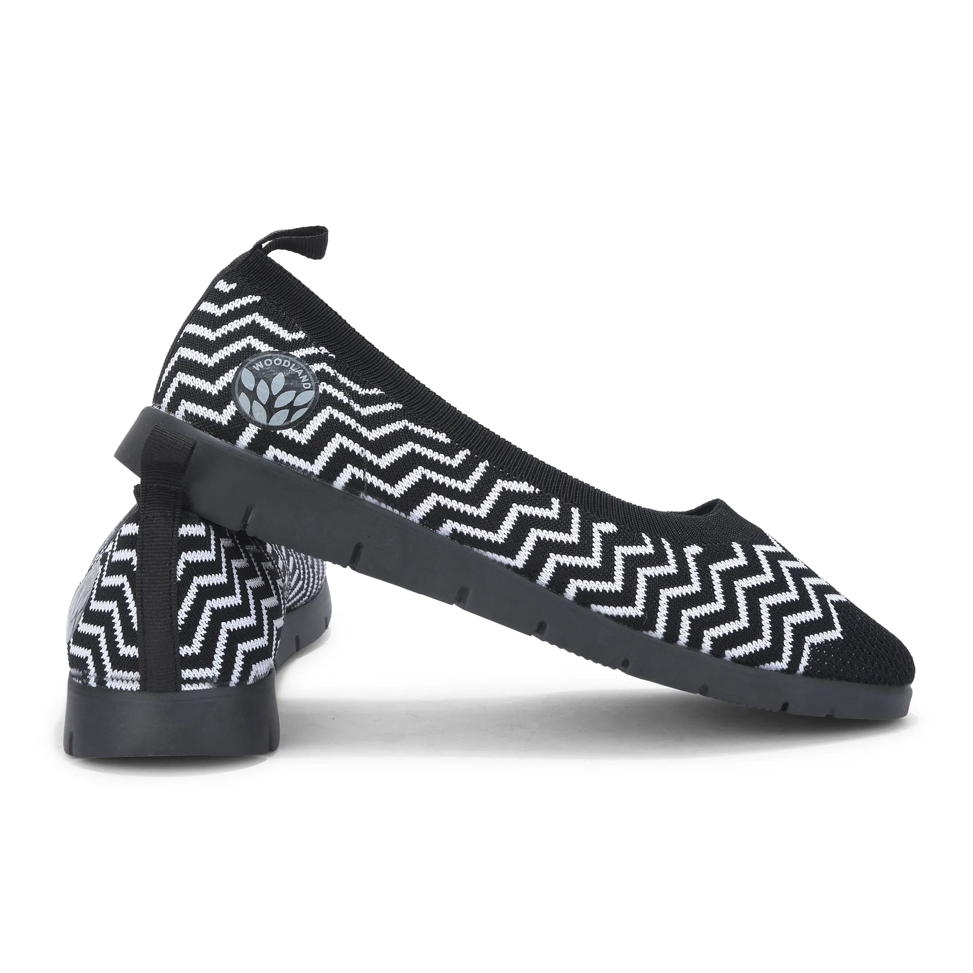 Women Black Zig-Zag Knit Bally - Thumbnail 10