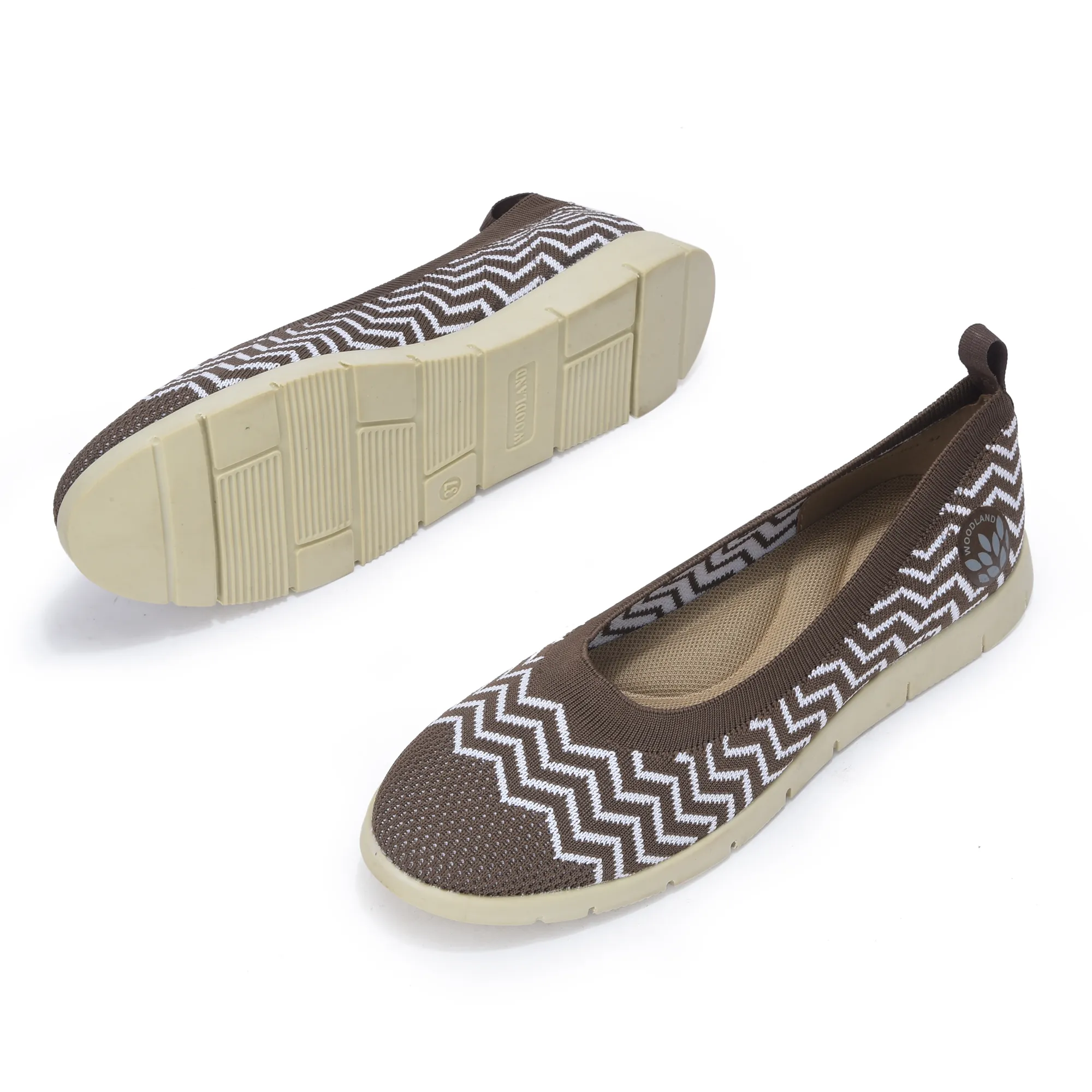 Women Camel Zig-Zag Knit Bally - Thumbnail 5