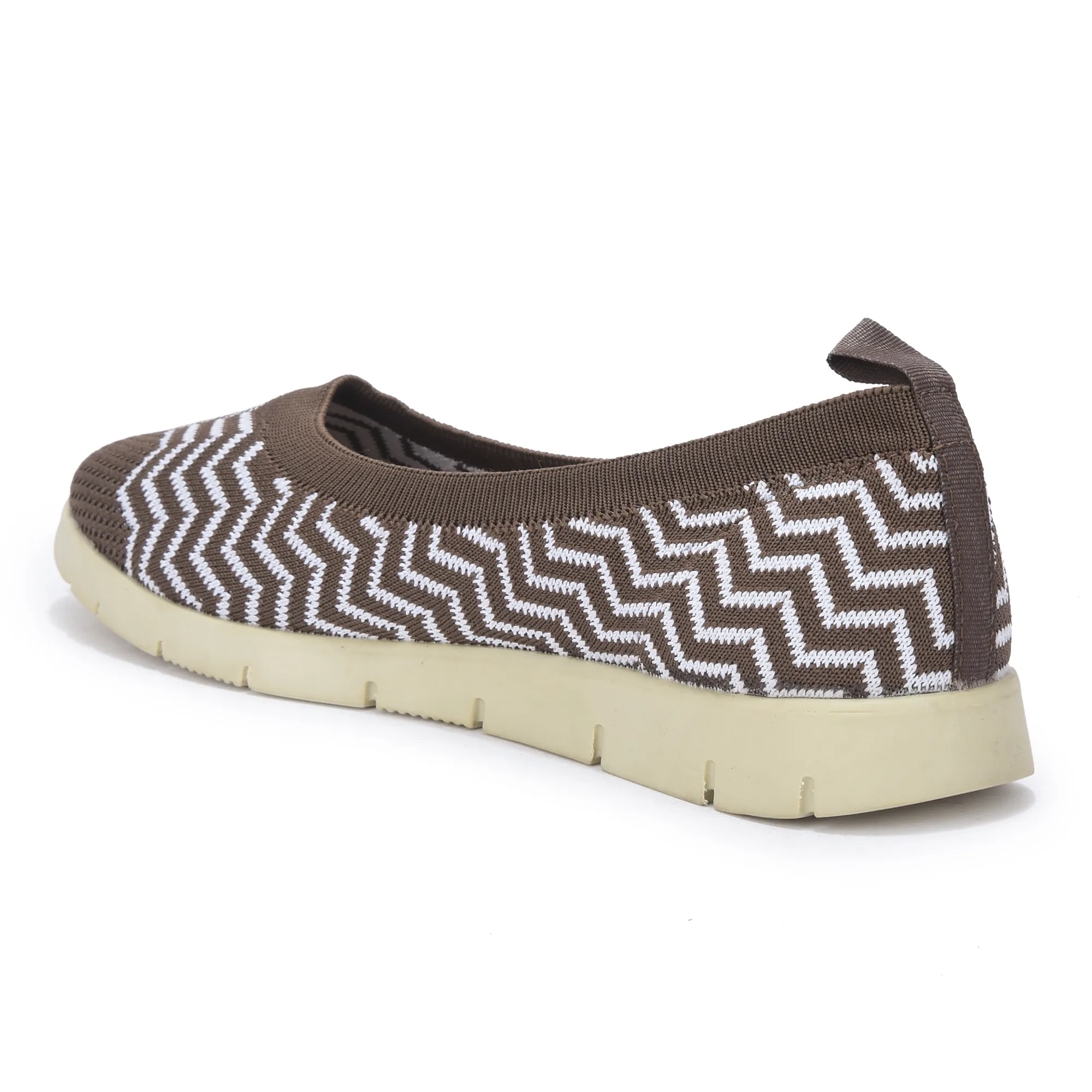 Women Camel Zig-Zag Knit Bally - Thumbnail 6