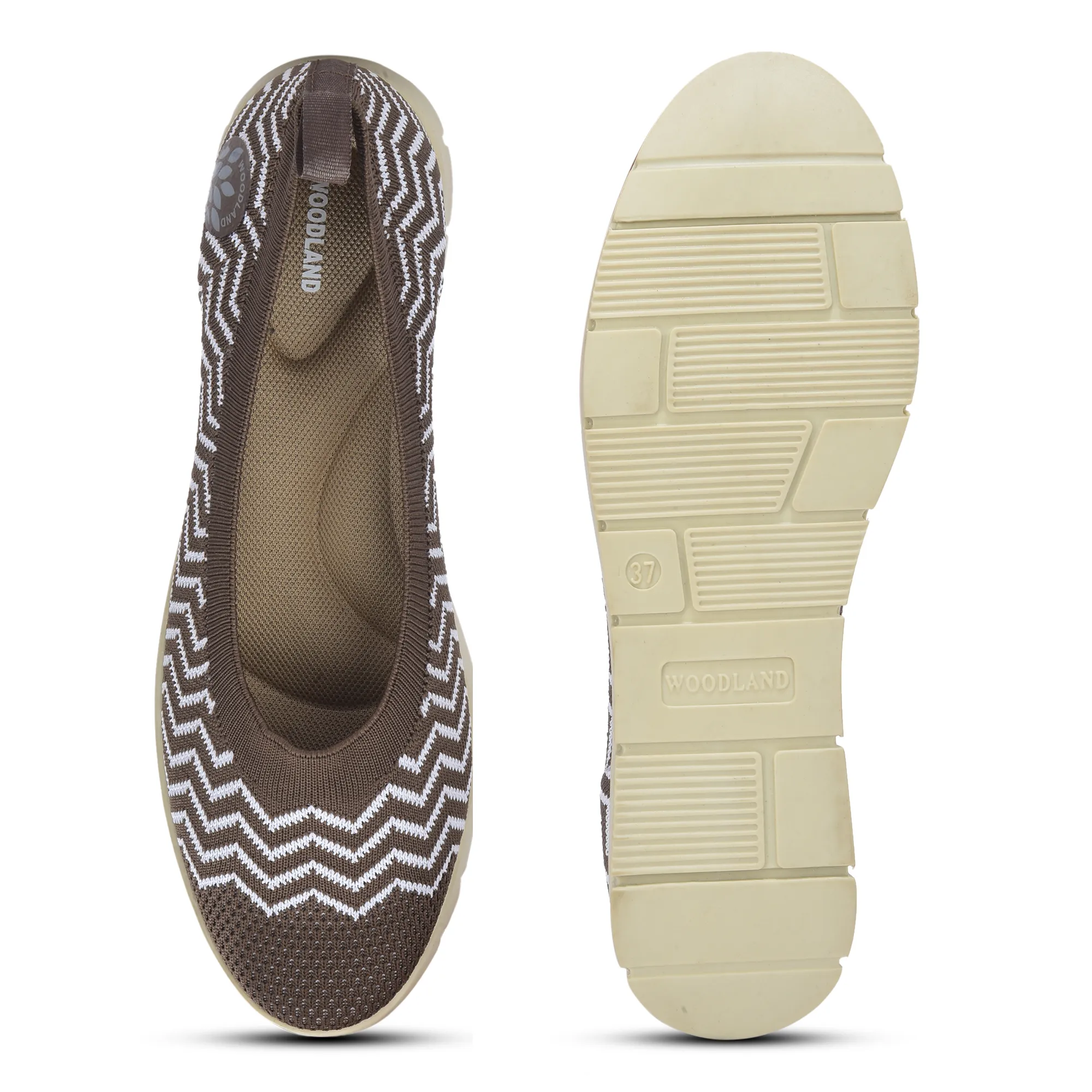 Women Camel Zig-Zag Knit Bally - Thumbnail 8