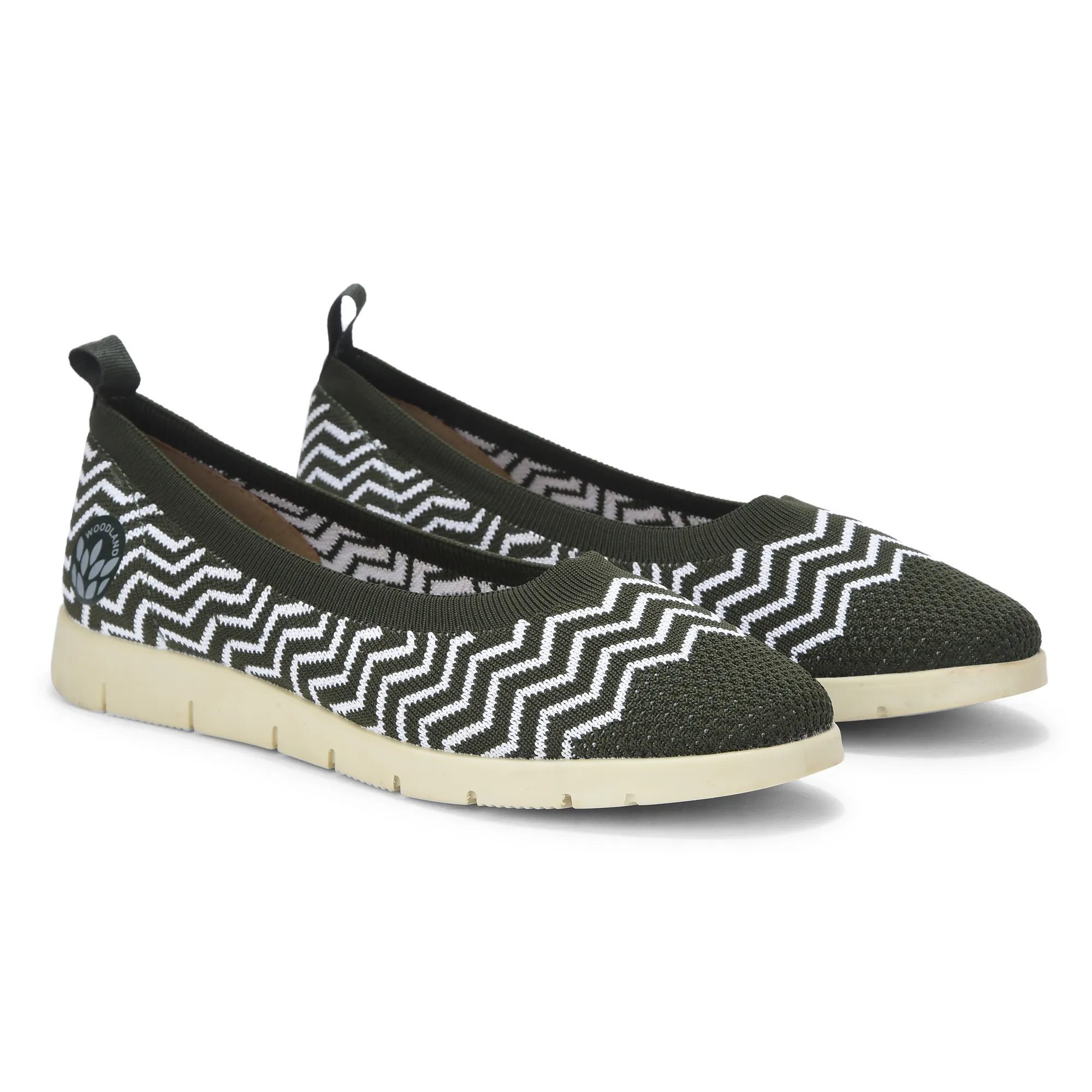 Women Olive Zig-Zag Knit Bally - Thumbnail 7