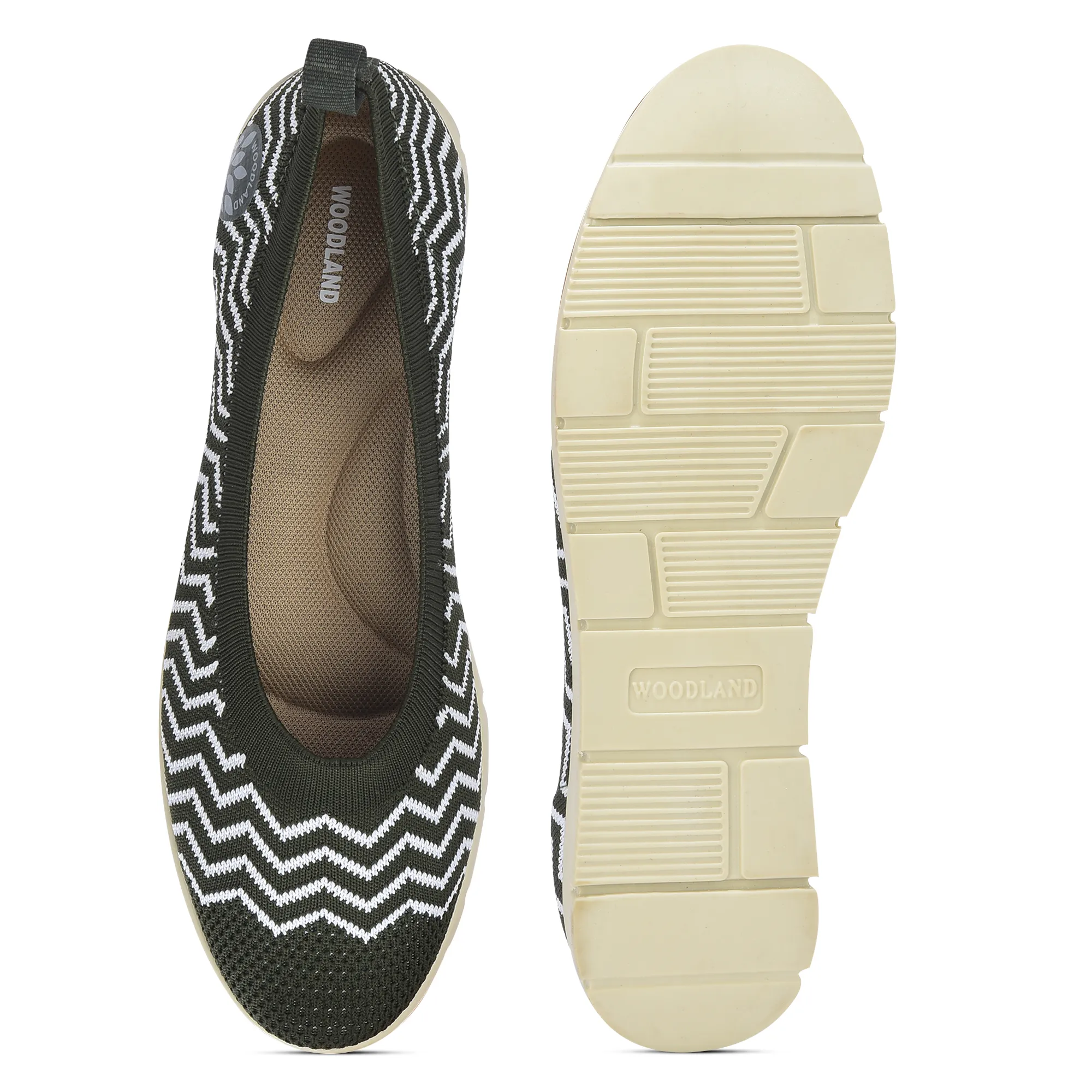 Women Olive Zig-Zag Knit Bally - Thumbnail 8