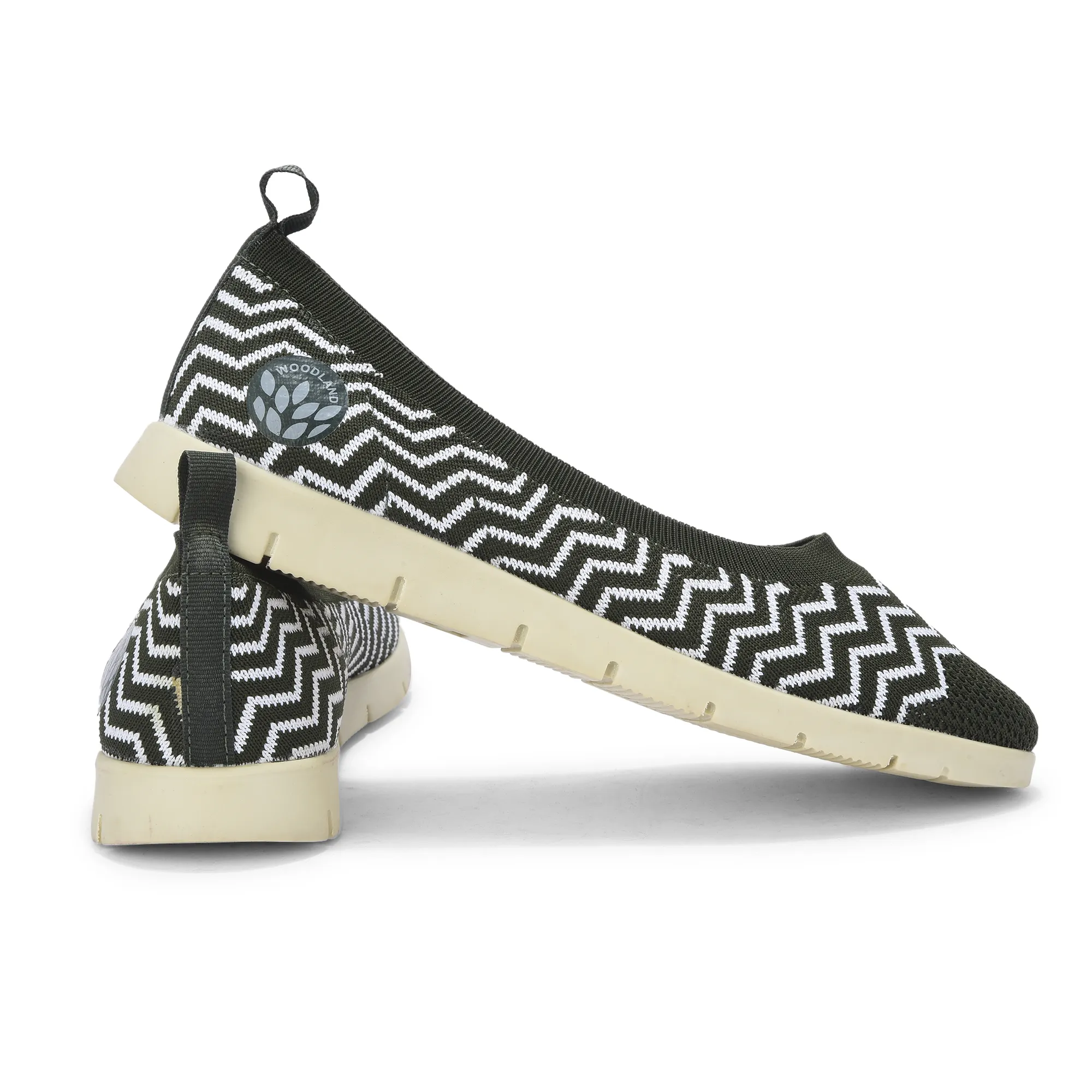 Women Olive Zig-Zag Knit Bally - Thumbnail 10