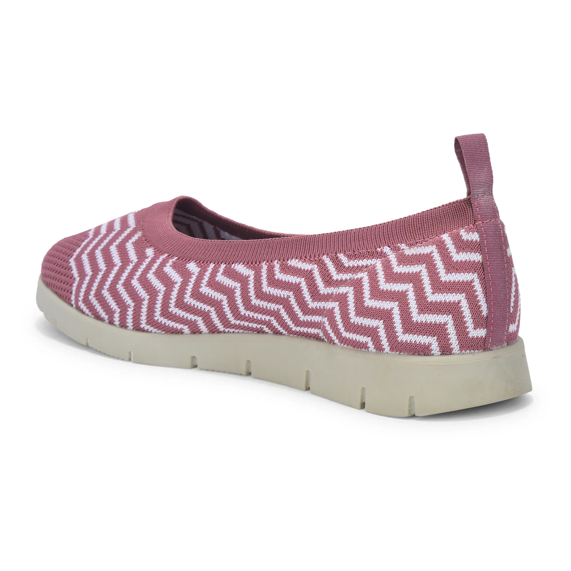 Women Pink Zig-Zag Knit Bally - Thumbnail 6