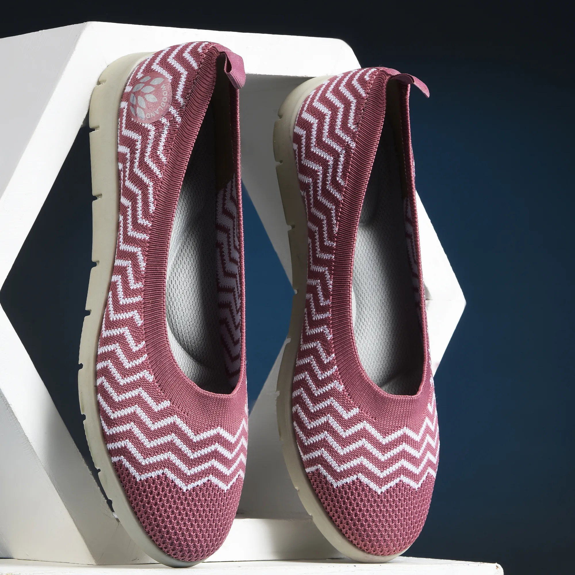 Women Pink Zig-Zag Knit Bally - Thumbnail 9