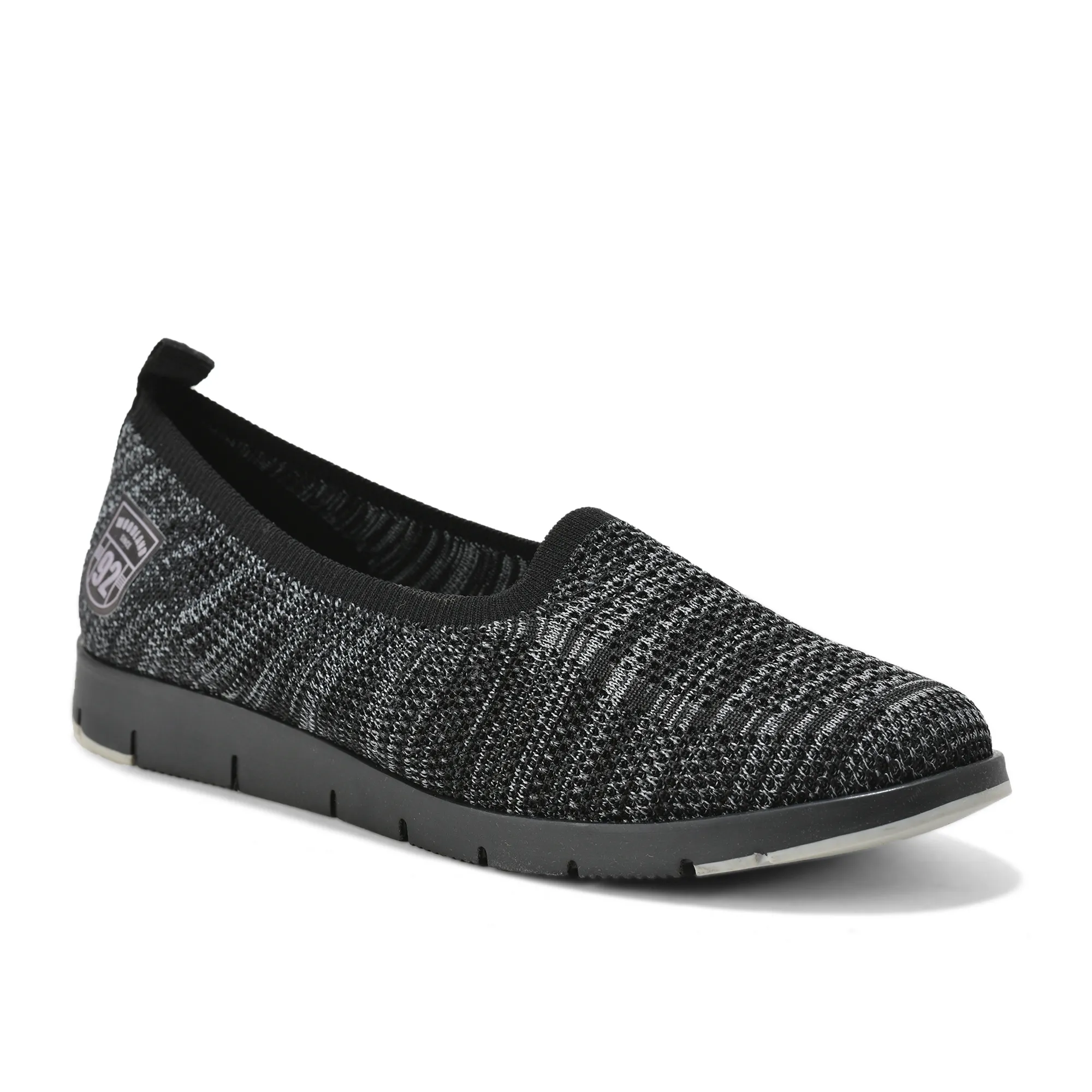 Woodland Ladies Black Fabric Bally Slip-On Shoes - Thumbnail 12