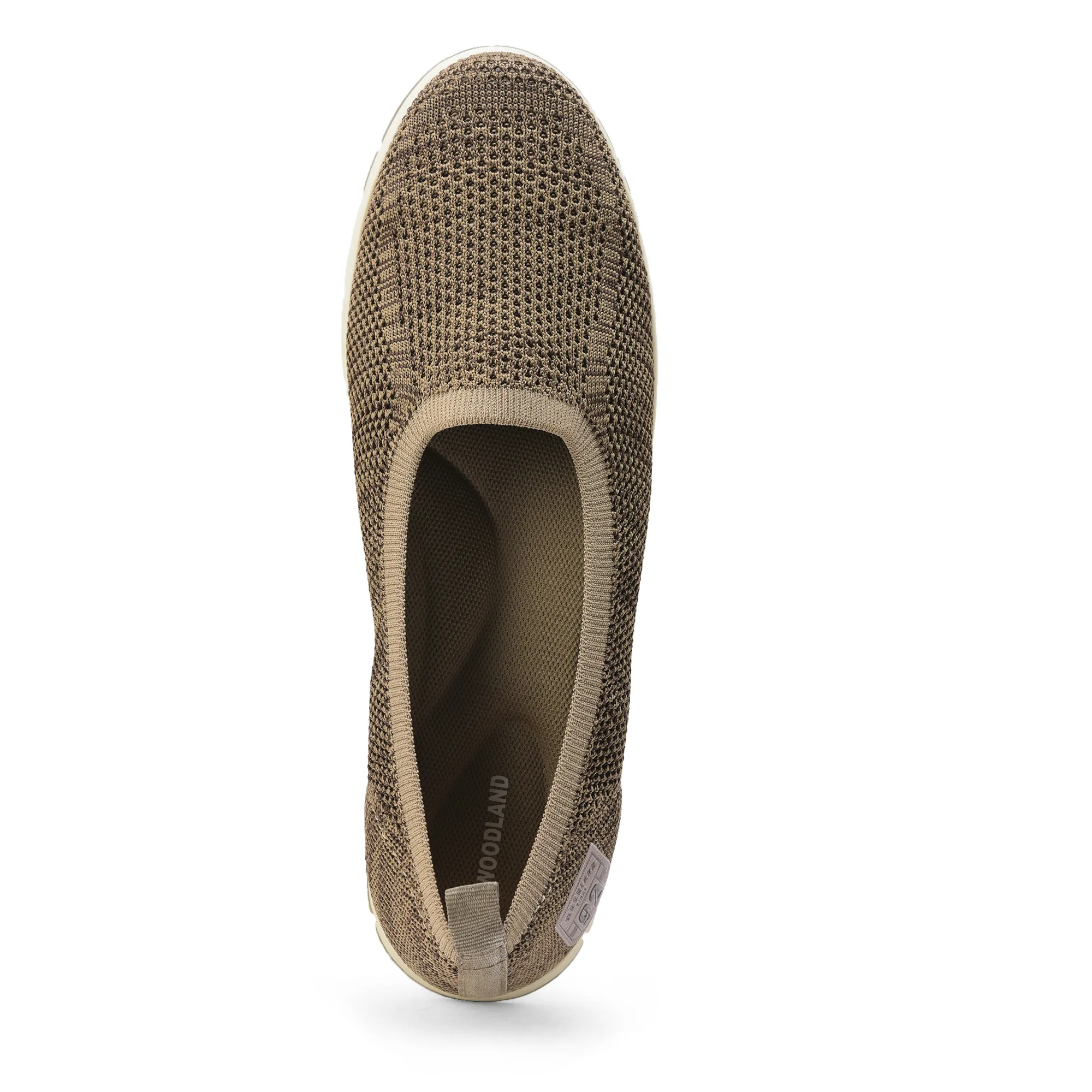 Woodland Ladies Camel Fabric Bally Slip-On Shoes - Thumbnail 13