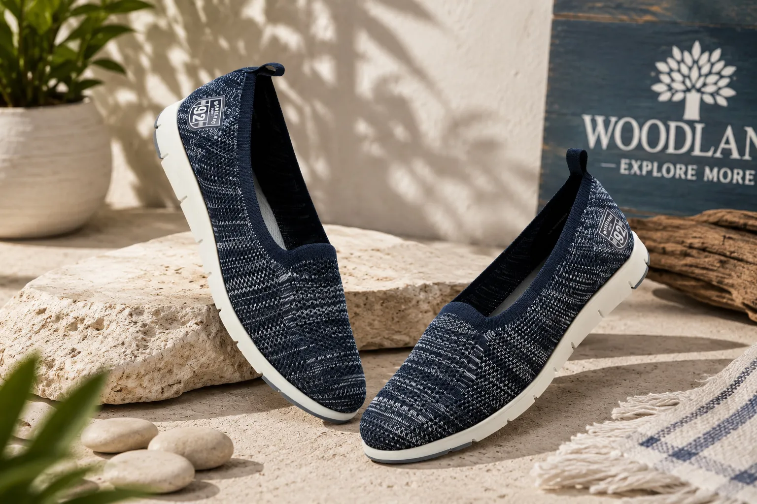 woodland-ladies-navy-fabric-bally-slip-on-shoes