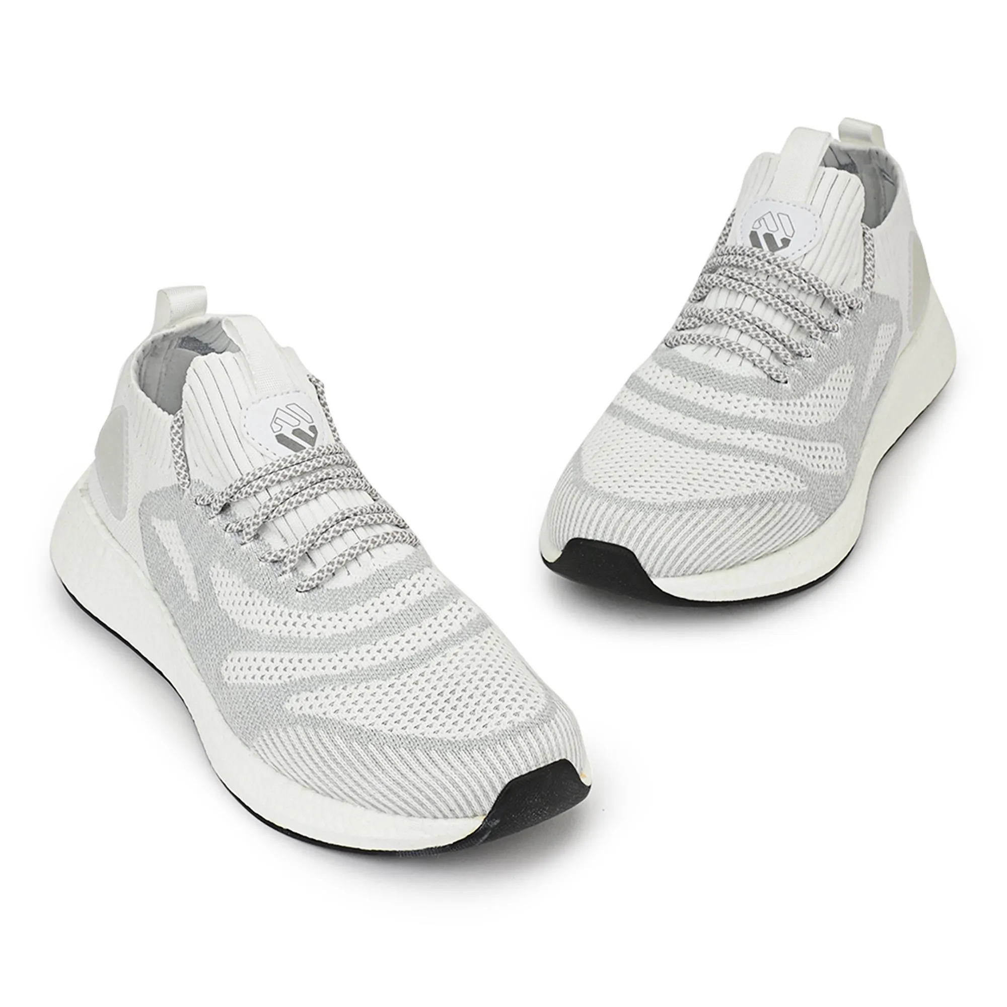 White Fabric Ladies Luxury Sports Shoes - Thumbnail 2