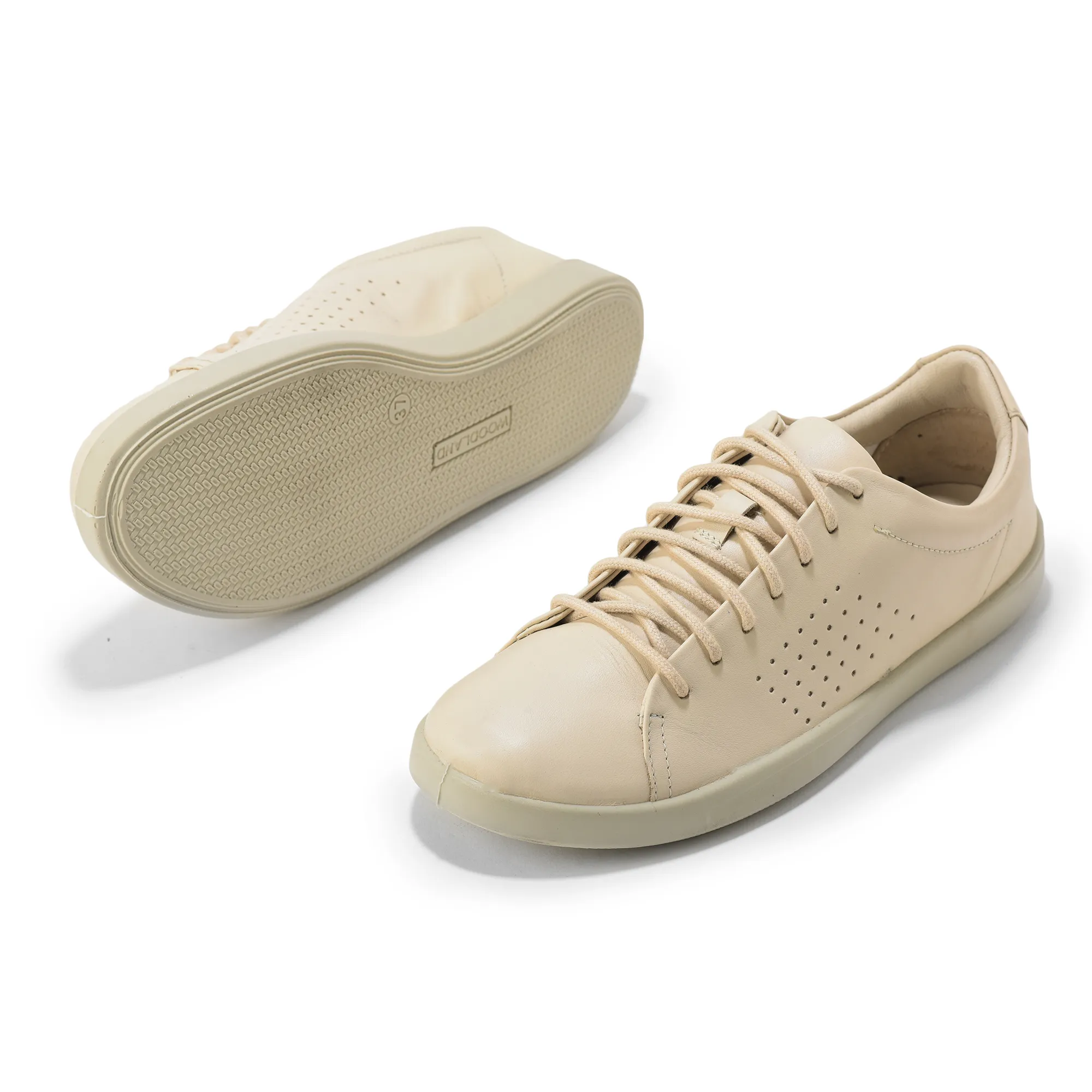 Softy Nappa Beige Ladies Sneaker Shoes - Thumbnail 4
