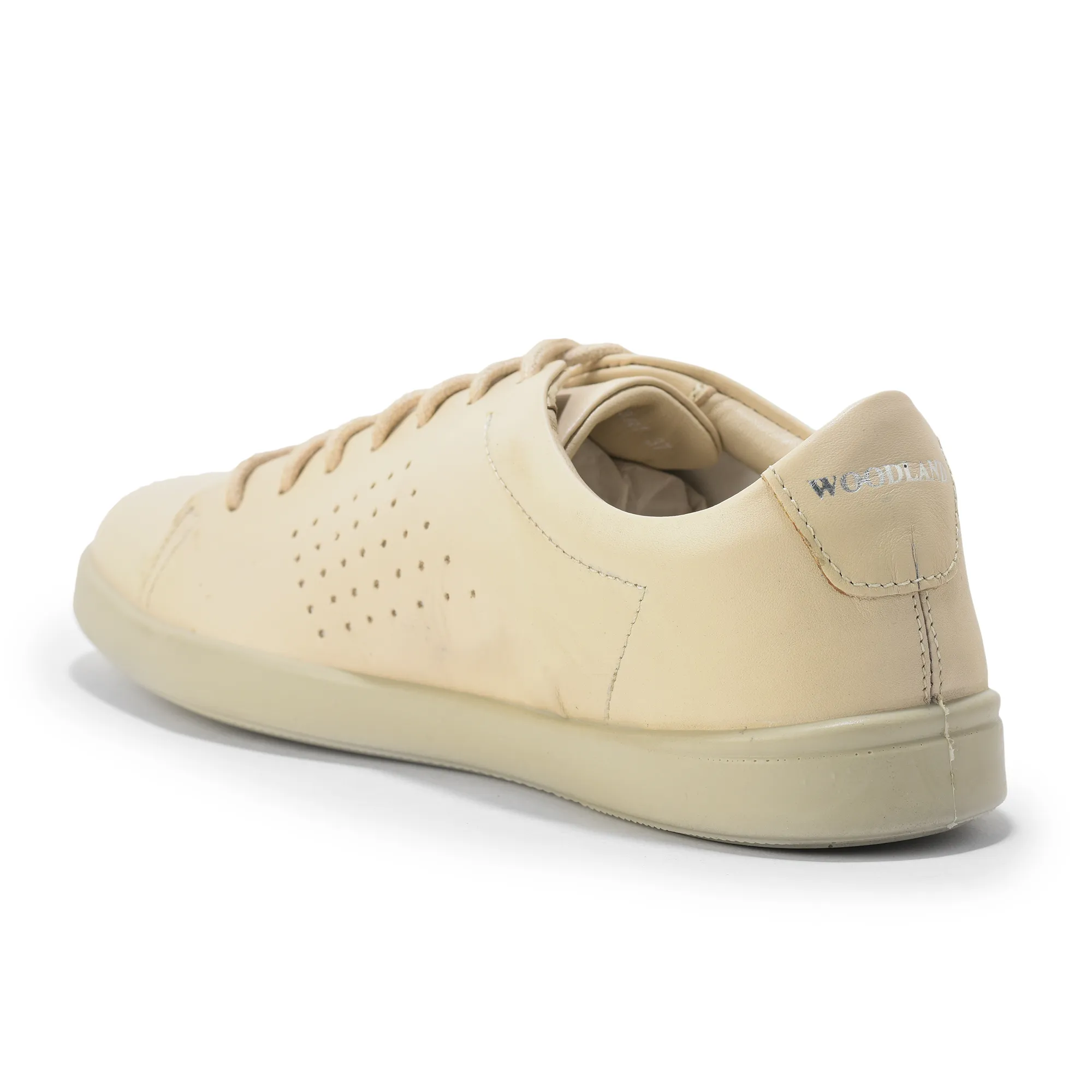 Softy Nappa Beige Ladies Sneaker Shoes - Thumbnail 5