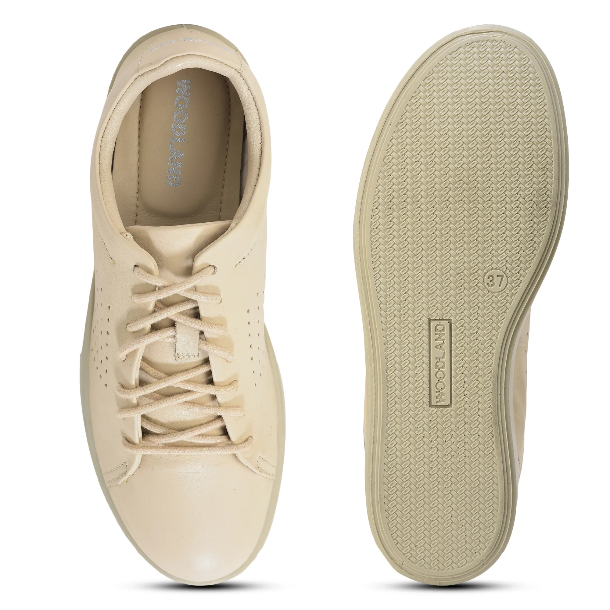 Softy Nappa Beige Ladies Sneaker Shoes - Thumbnail 7